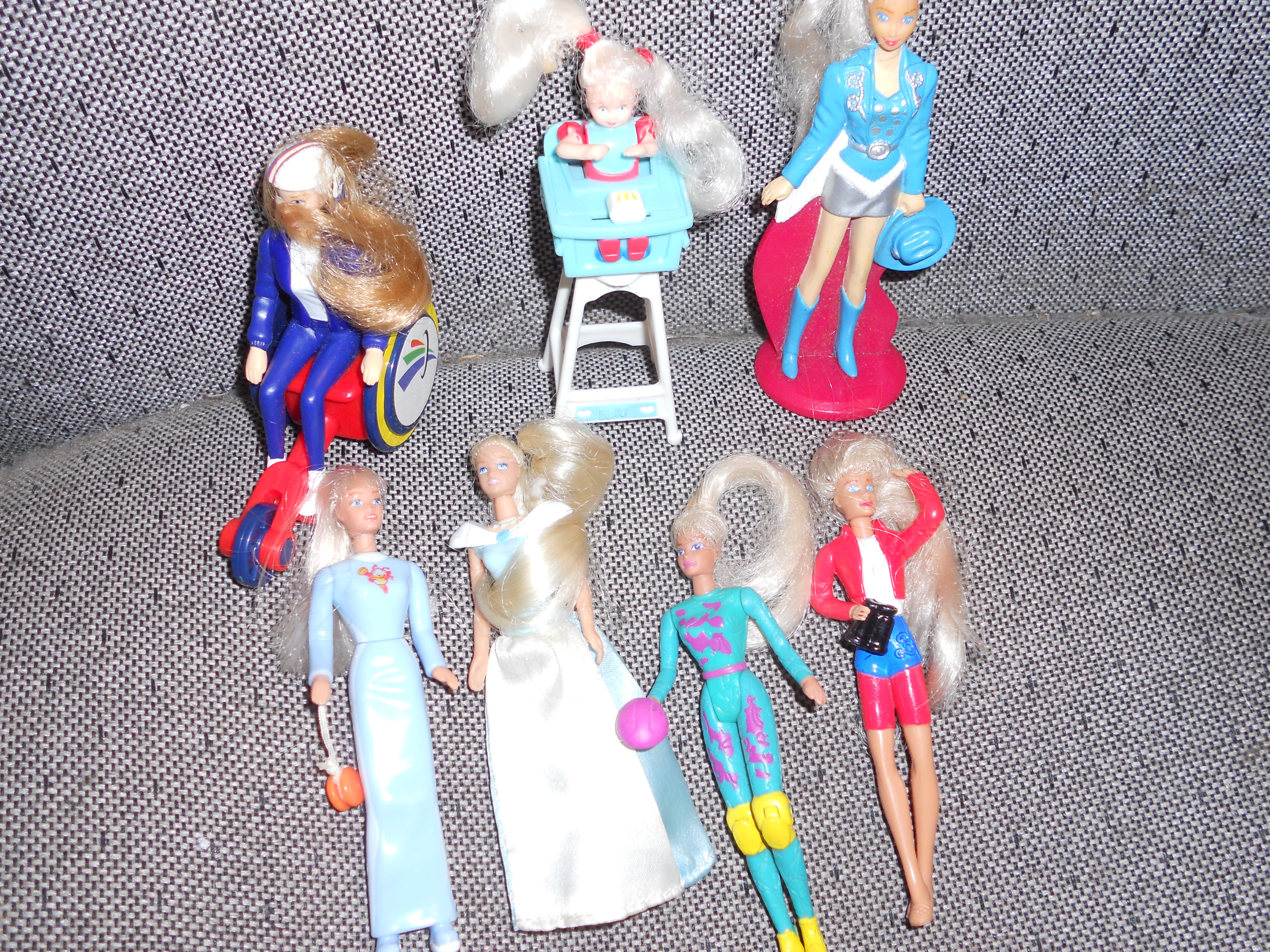 Barbie Doll Miniatures Lot of 7 1980s Mattel