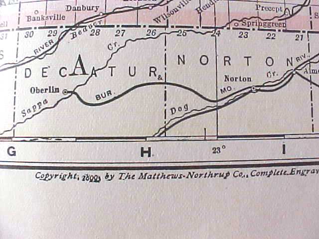 Antique Map Nebraska 1906 Large Fold Out