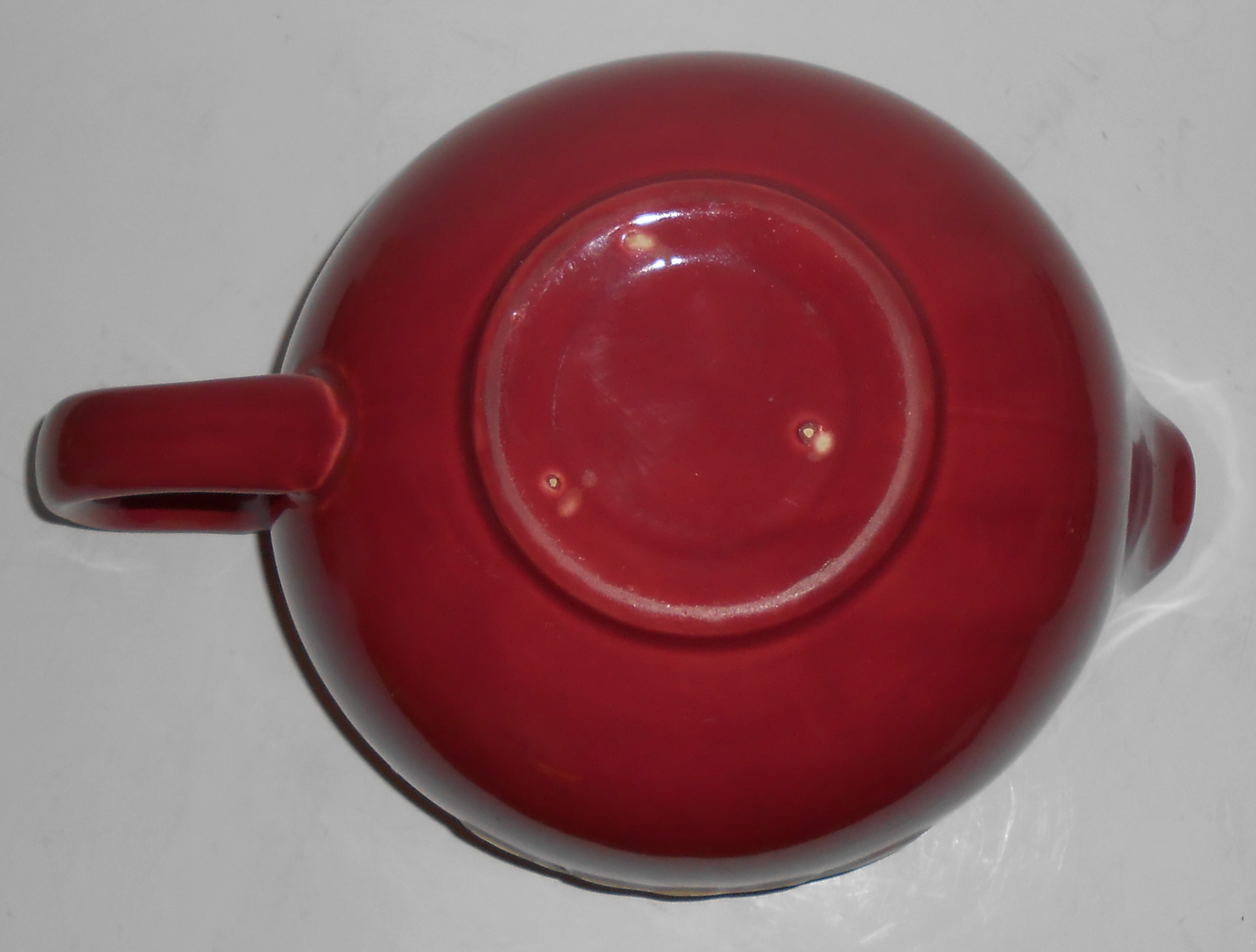 Coors Pottery Rosebud Red Medium Handled Batter Bowl