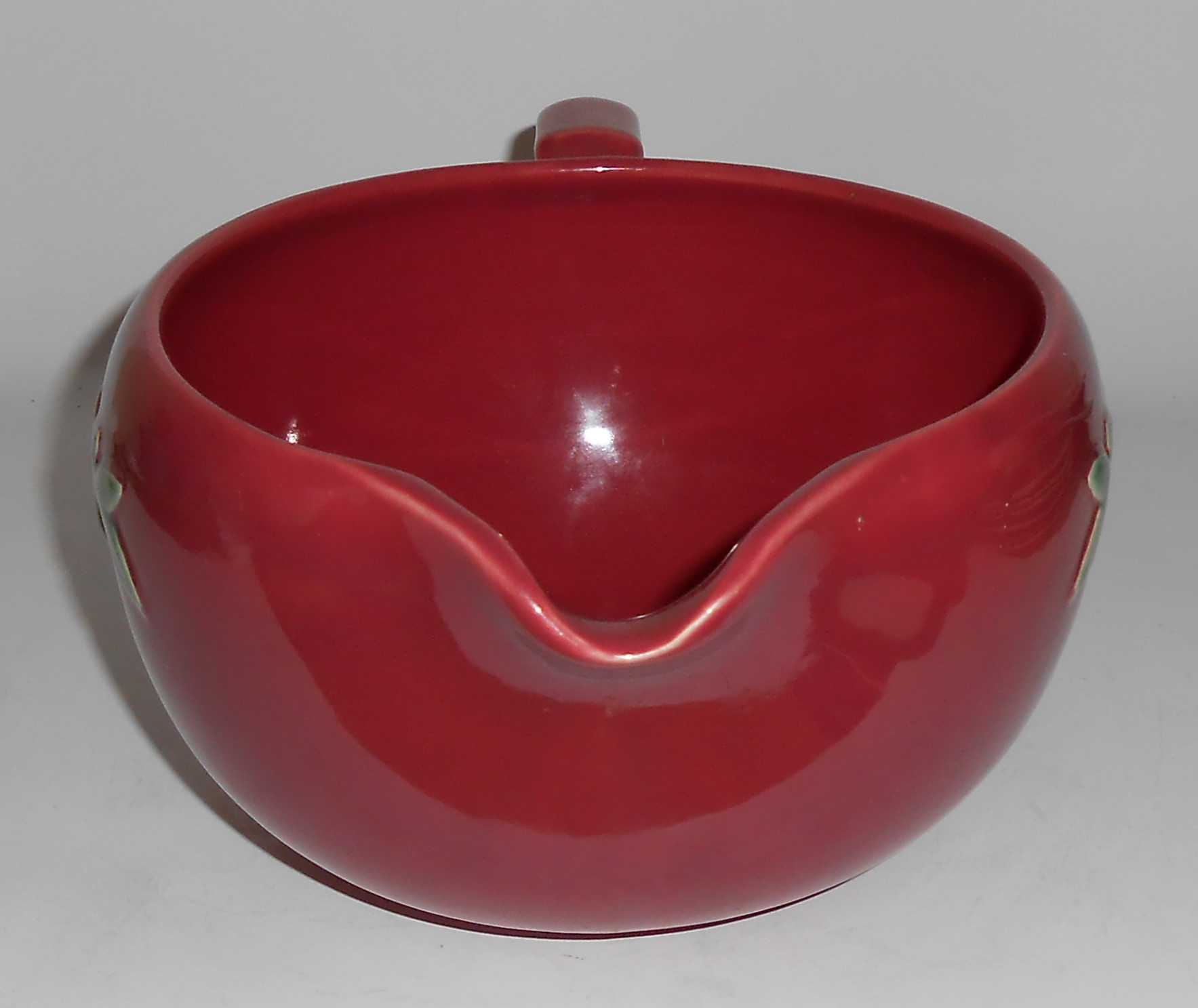 Coors Pottery Rosebud Red Medium Handled Batter Bowl