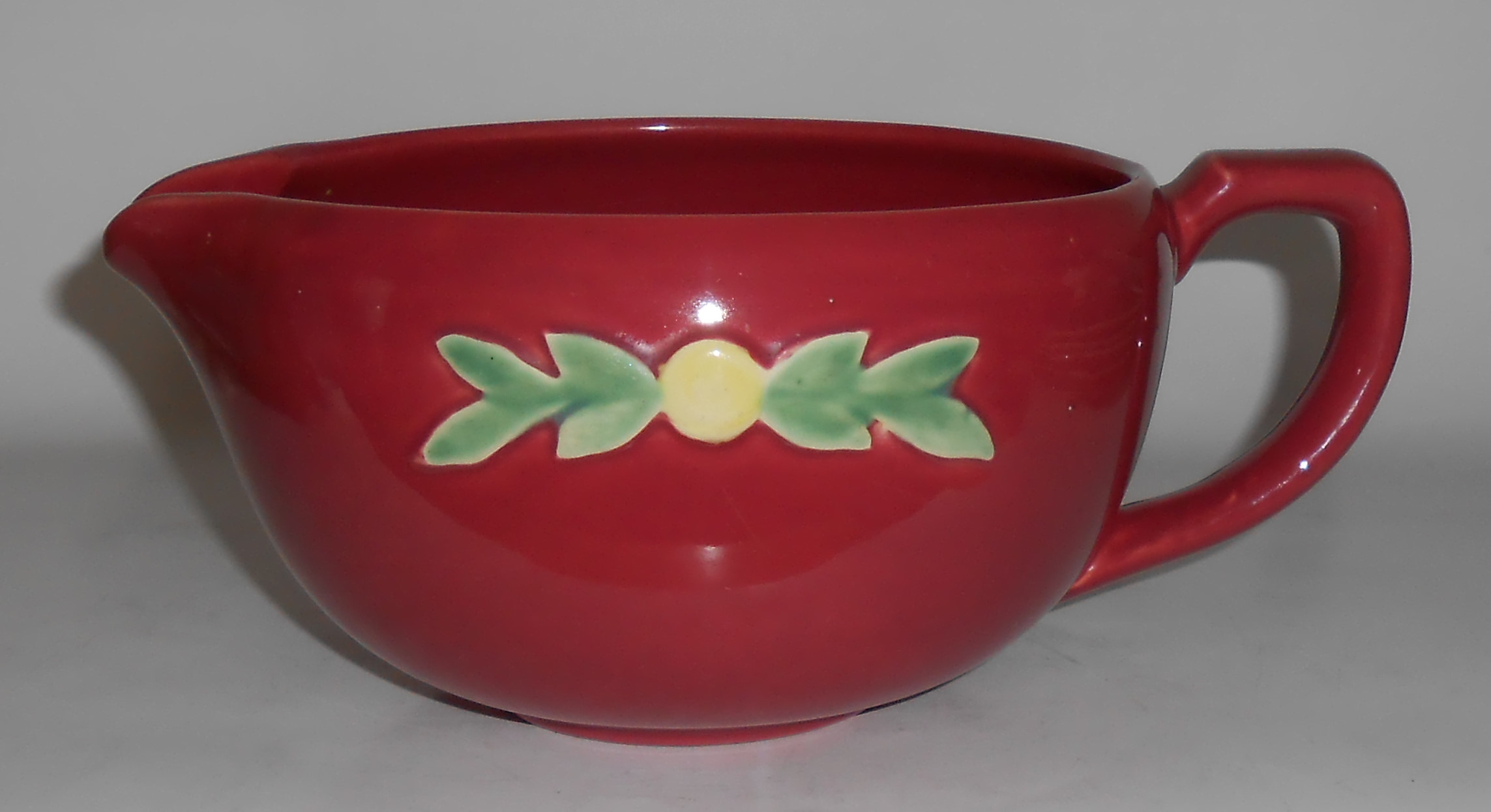 Coors Pottery Rosebud Red Medium Handled Batter Bowl