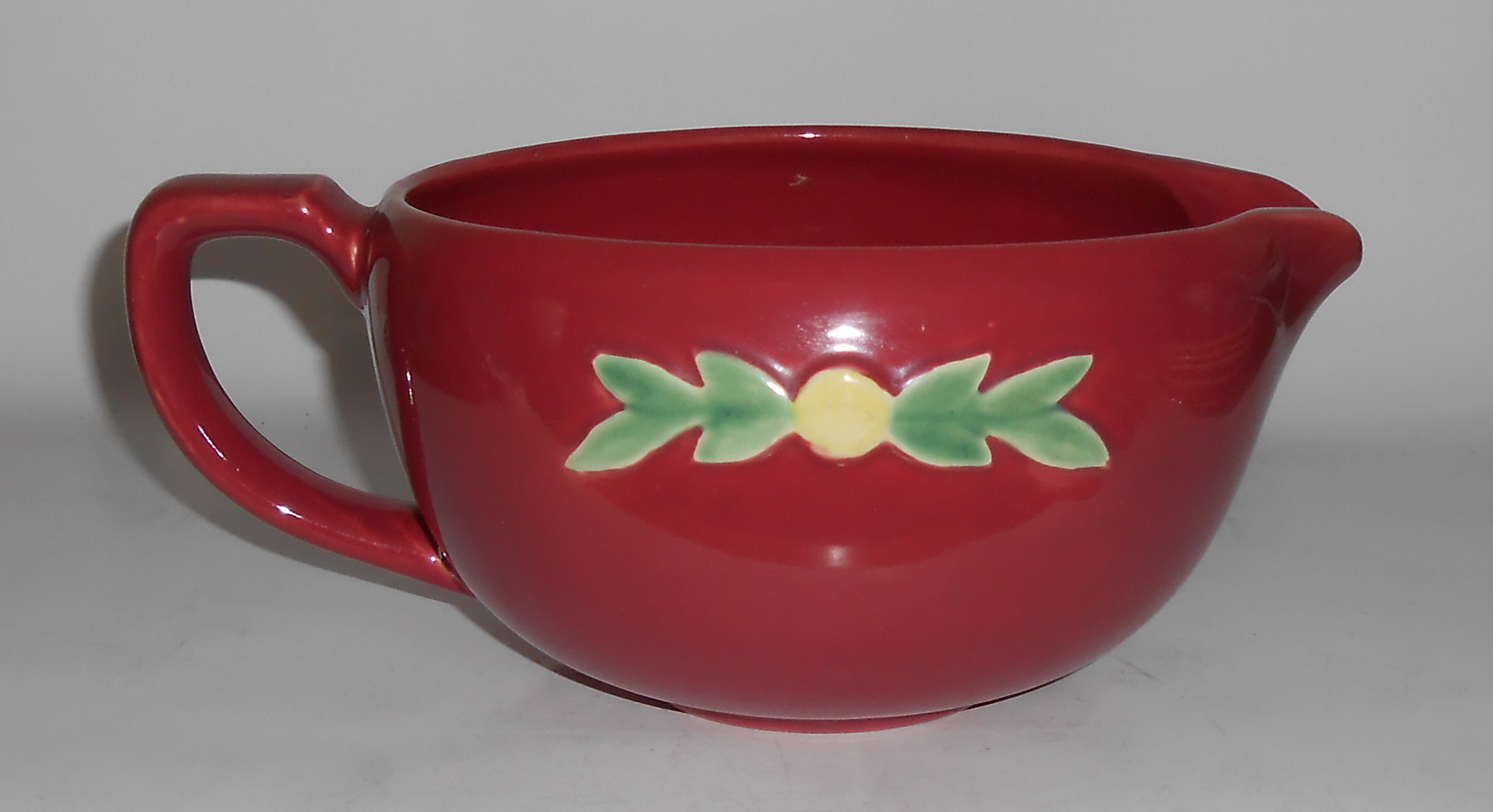 Coors Pottery Rosebud Red Medium Handled Batter Bowl