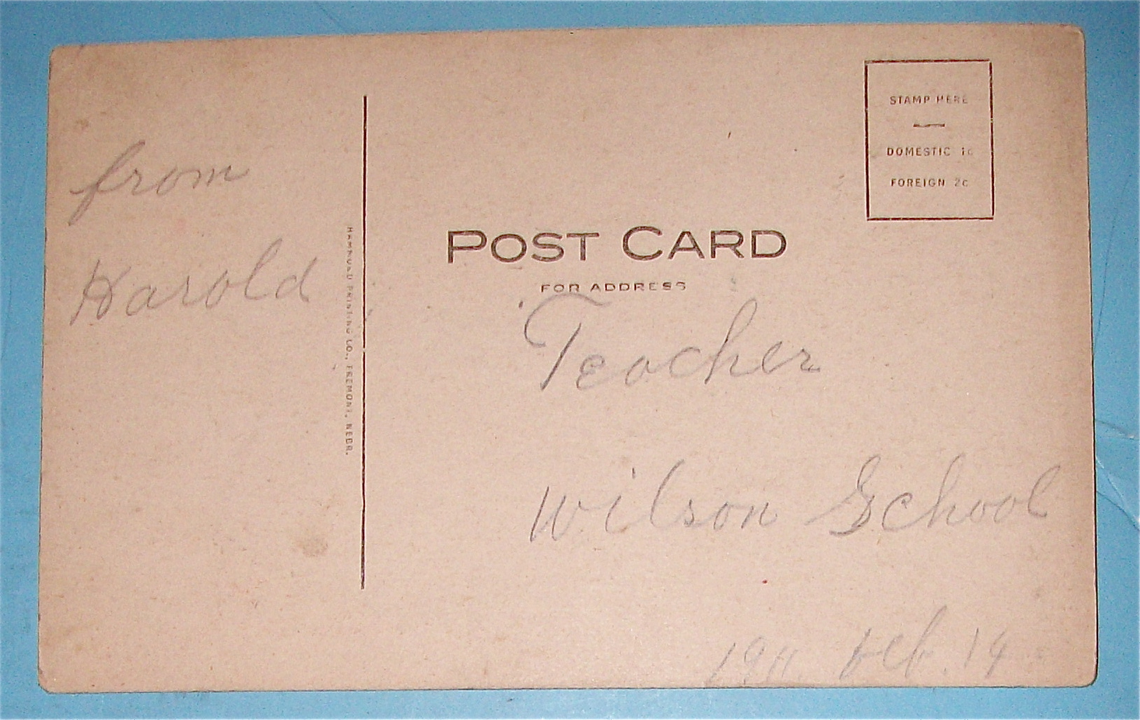 Soldier Marching While Winking Postcard