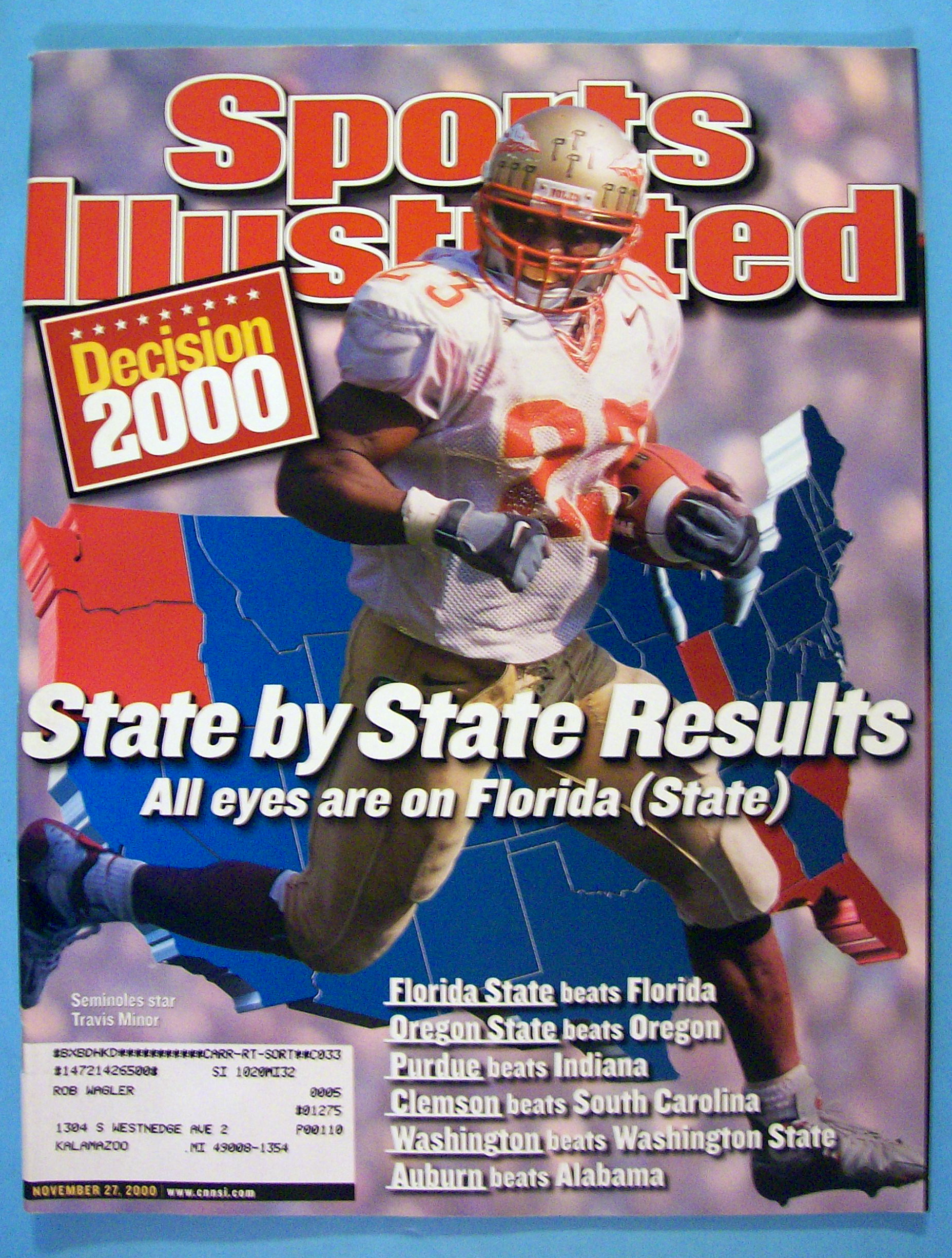 Sports Illustrated Magazine-November 27, 2000-Fla State