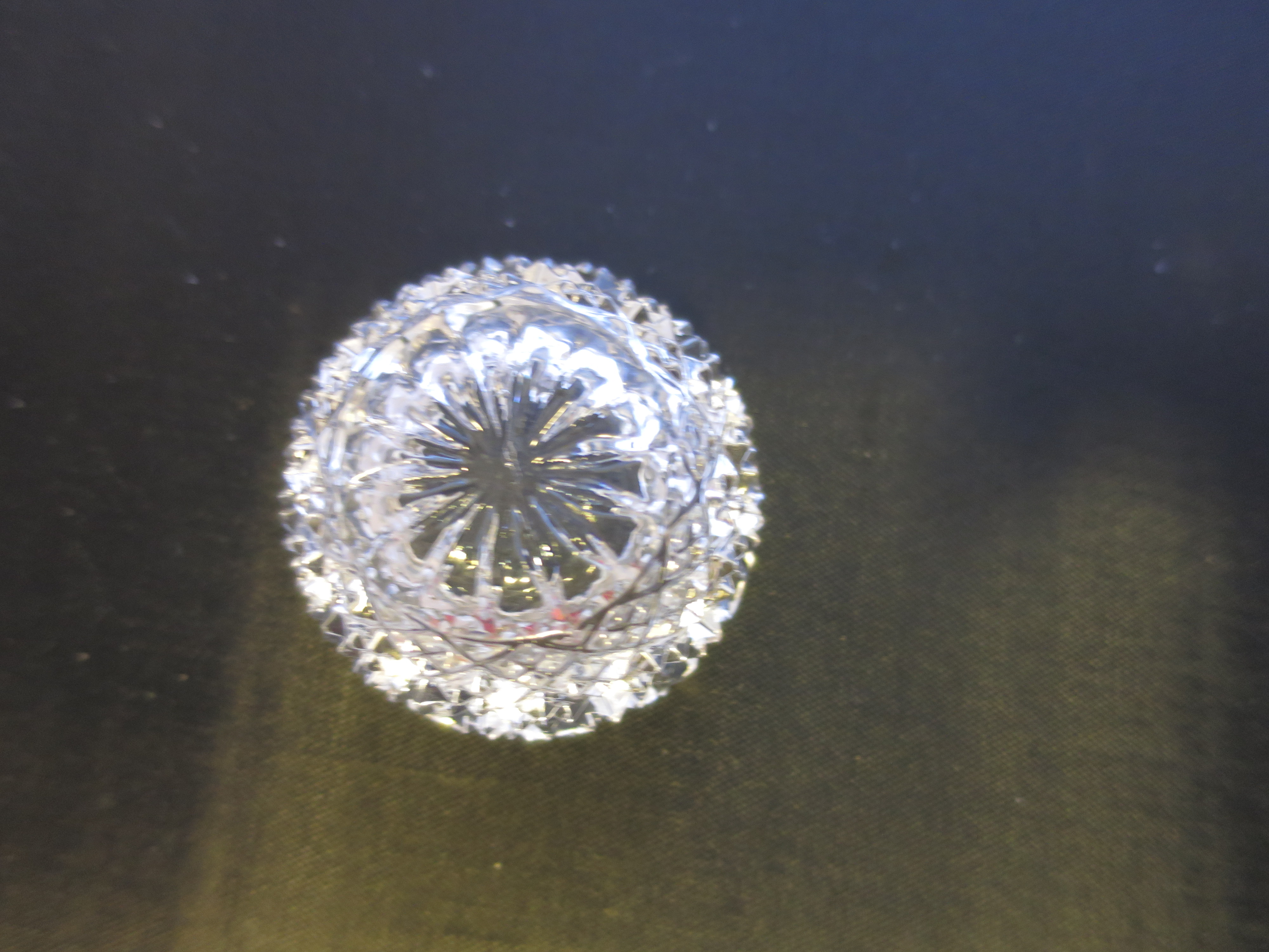 Cut Sawtooth English Hobnail Open Salt Cellar