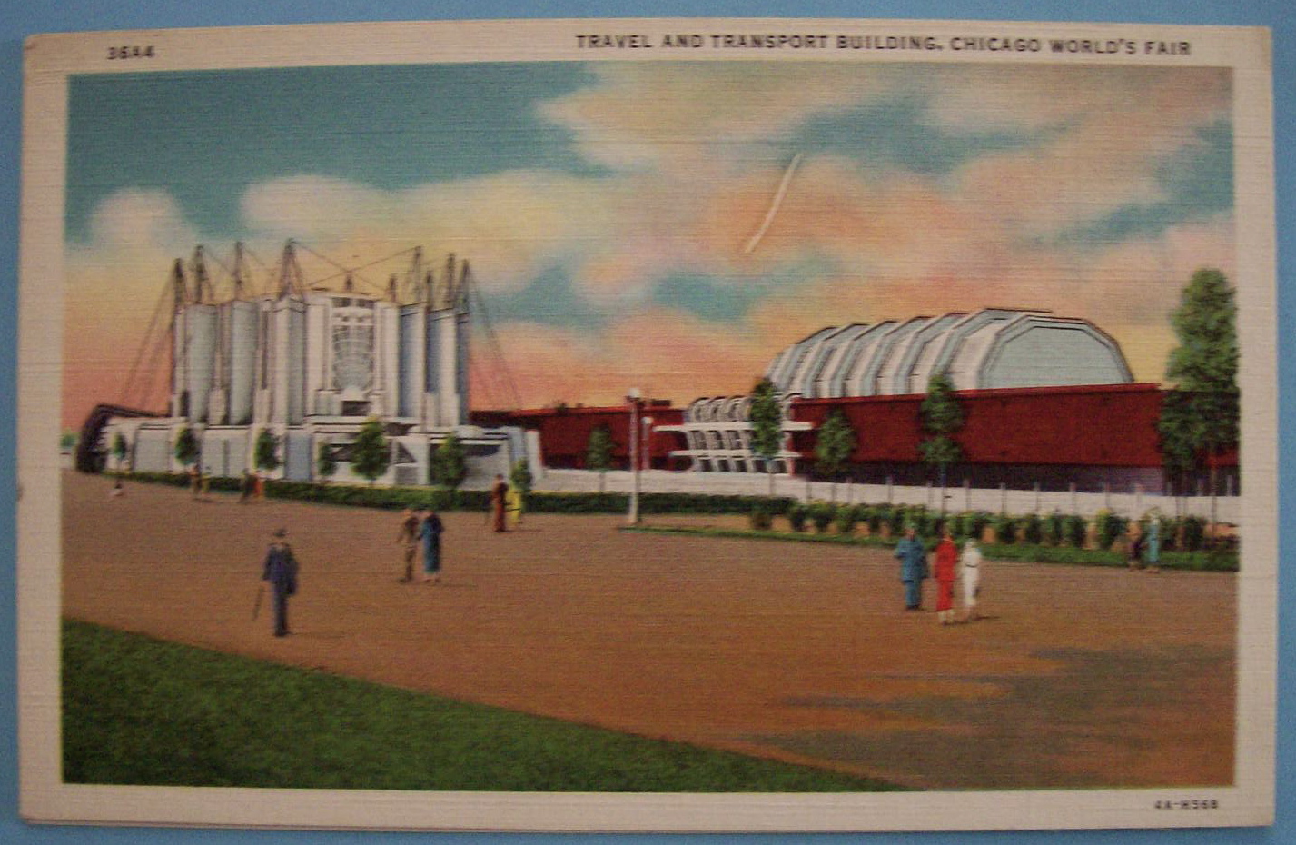 1933 Century Of Progress Travel/Transport Bldg Postcard