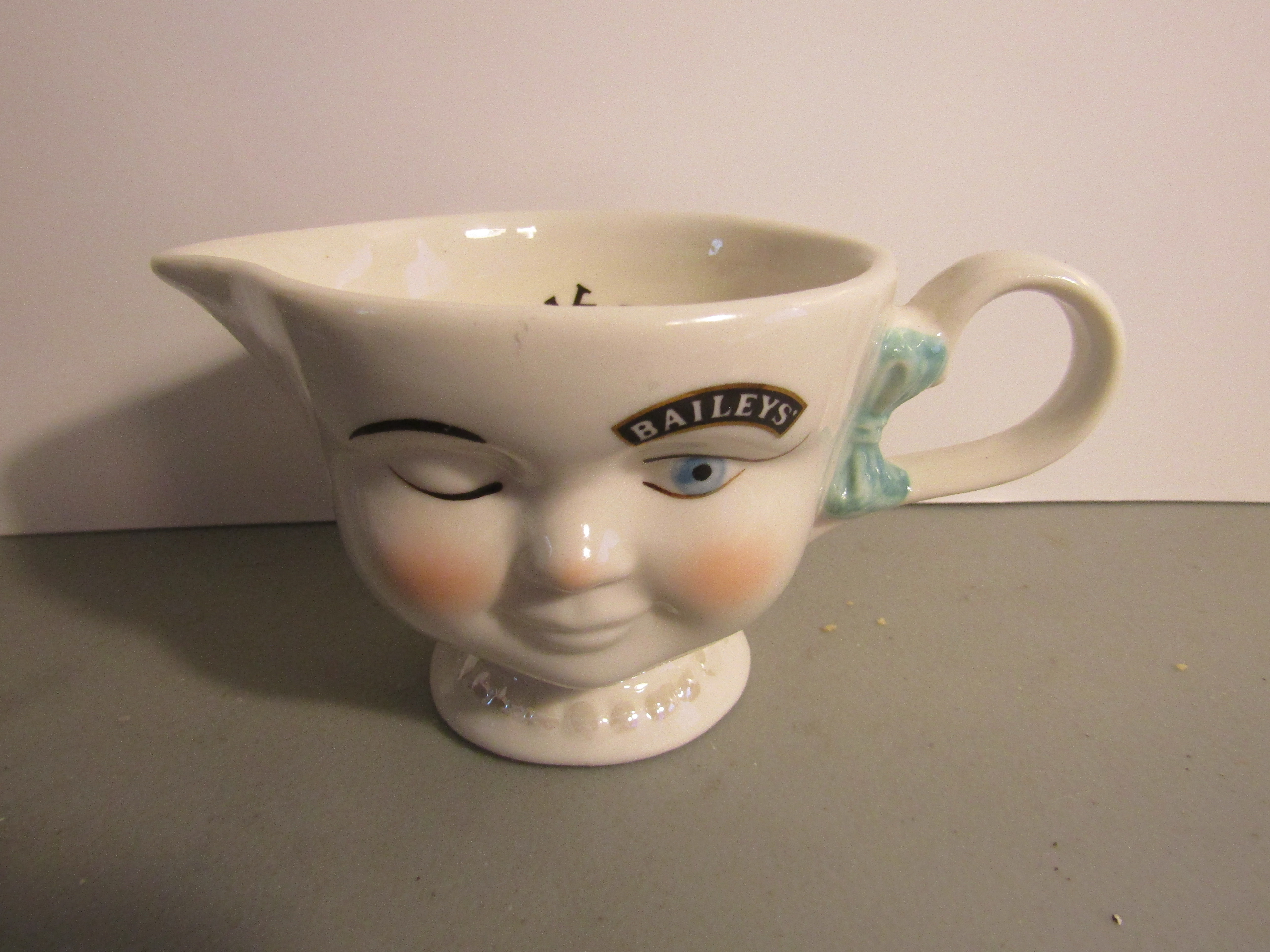 Vintage Bailey's Irish Cream Wink Face Creamer