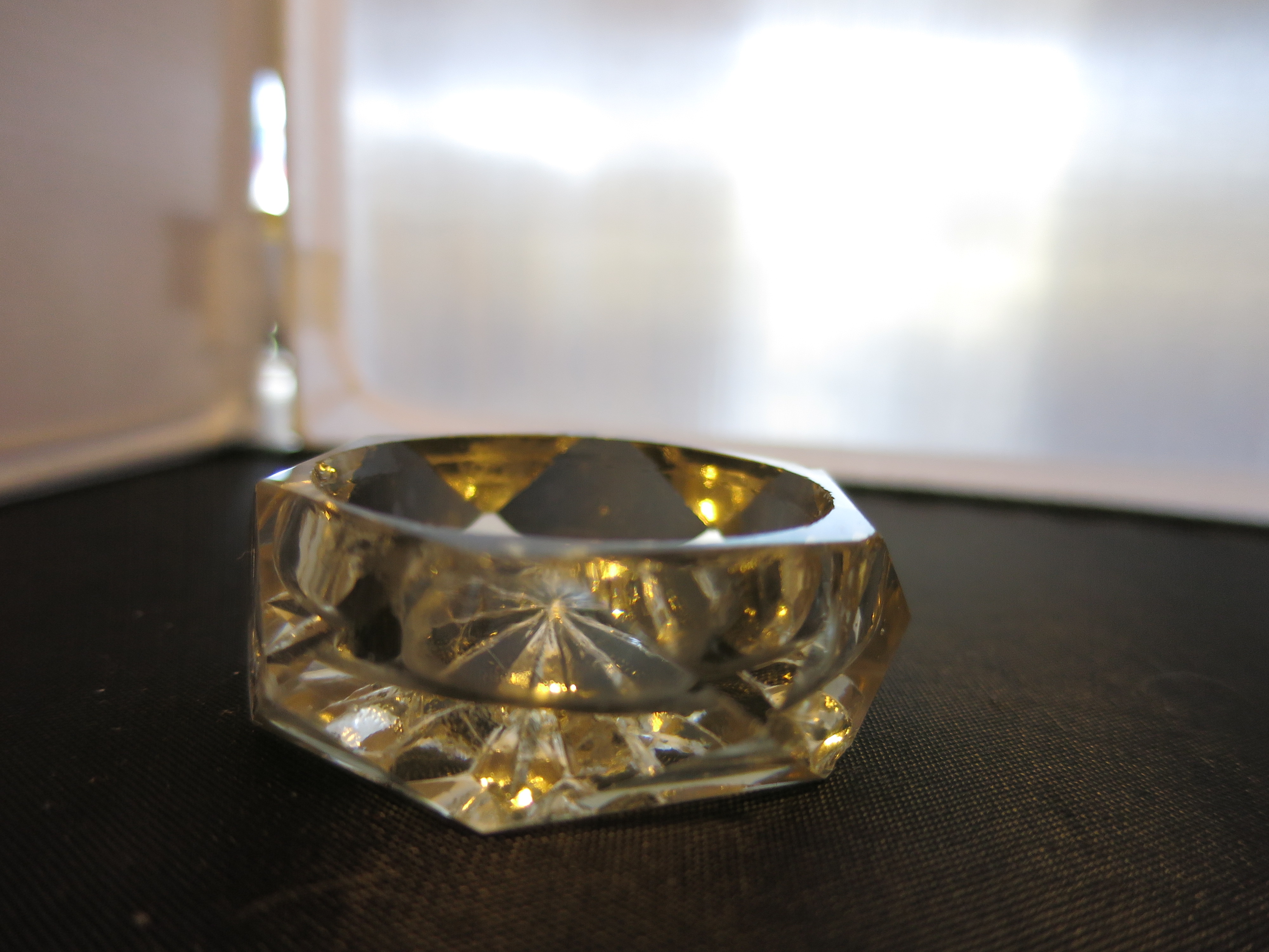 Bohemia Glass Czechoslovakia Salt Cellar Open Salt