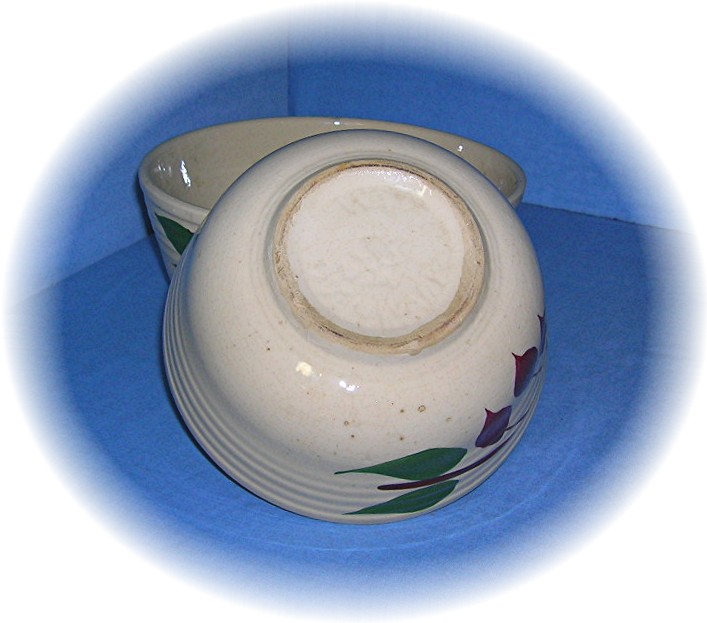 Cream Green Brown Leaves WATT Bowls