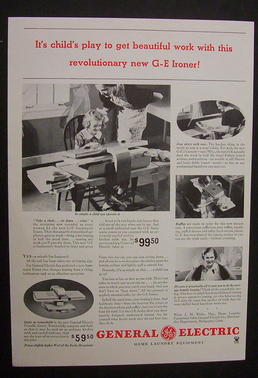 1934 G E Home Laundry Equipment