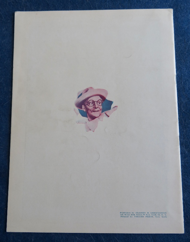 Original 1948 Michael Todd Presents Bobby Clark In Musical Comedy As The Girls Go Theater Program (Petty Cover)