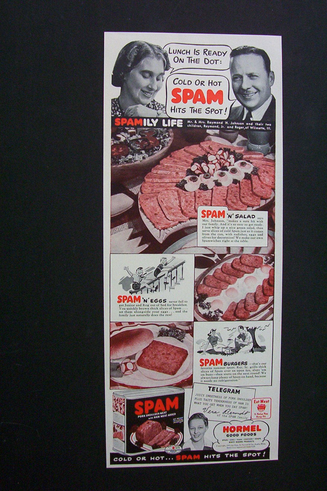 1941 Dual Ad: Skol Lotion & Spam