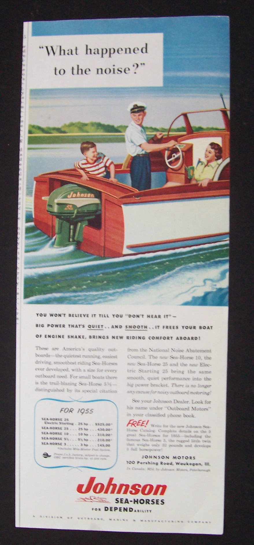 Vintage Ad: 1955 Johnson Motors