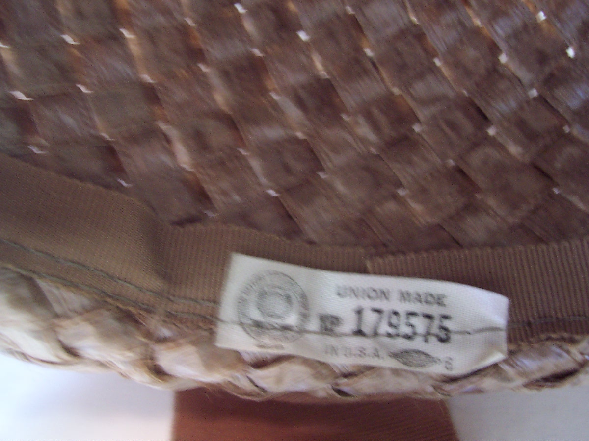 Vintage Woven Hat United Hatters Turned Brim