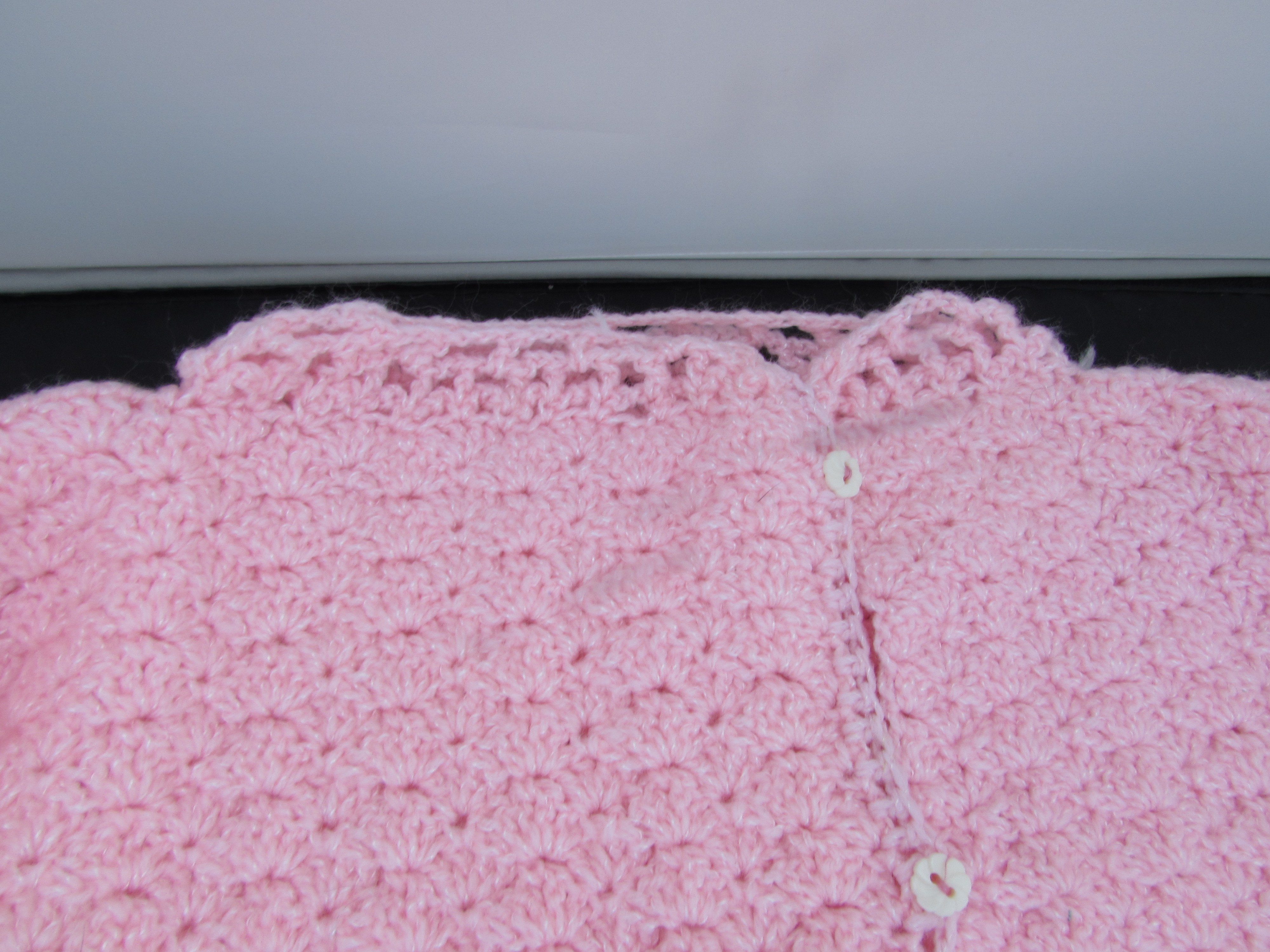 Pink Hand Crochet Baby Bunting 0-6 months