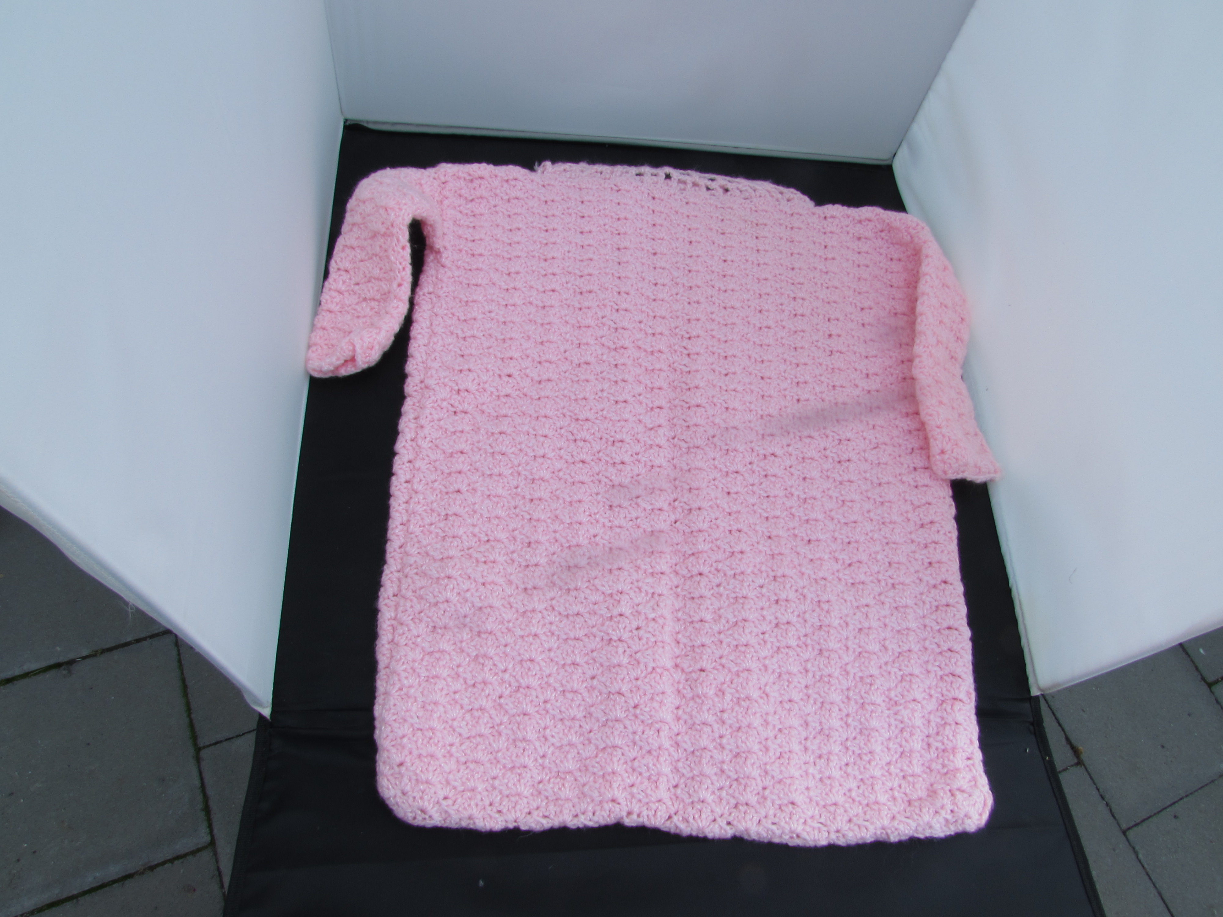 Pink Hand Crochet Baby Bunting 0-6 months
