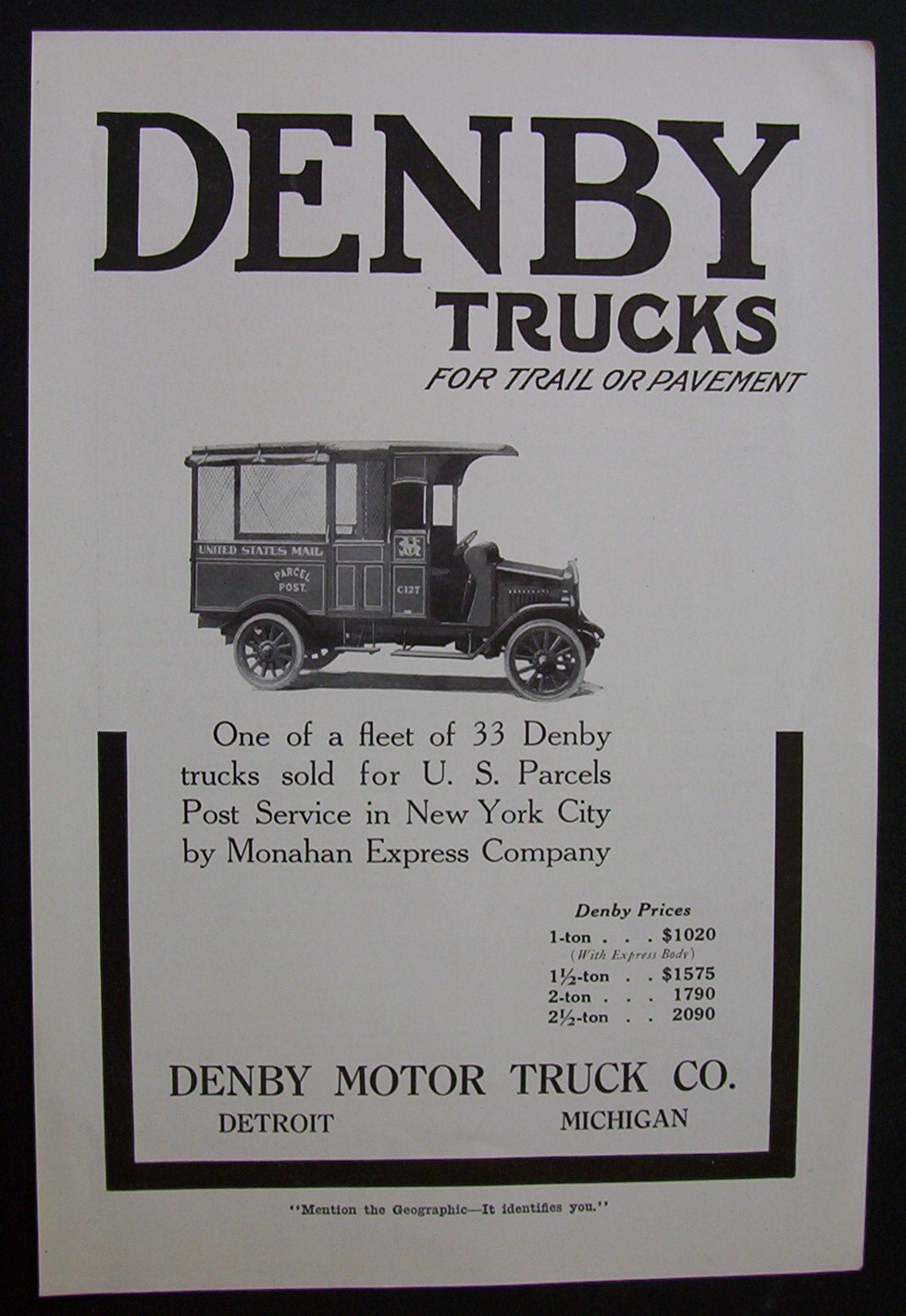 1916 Denby Trucks
