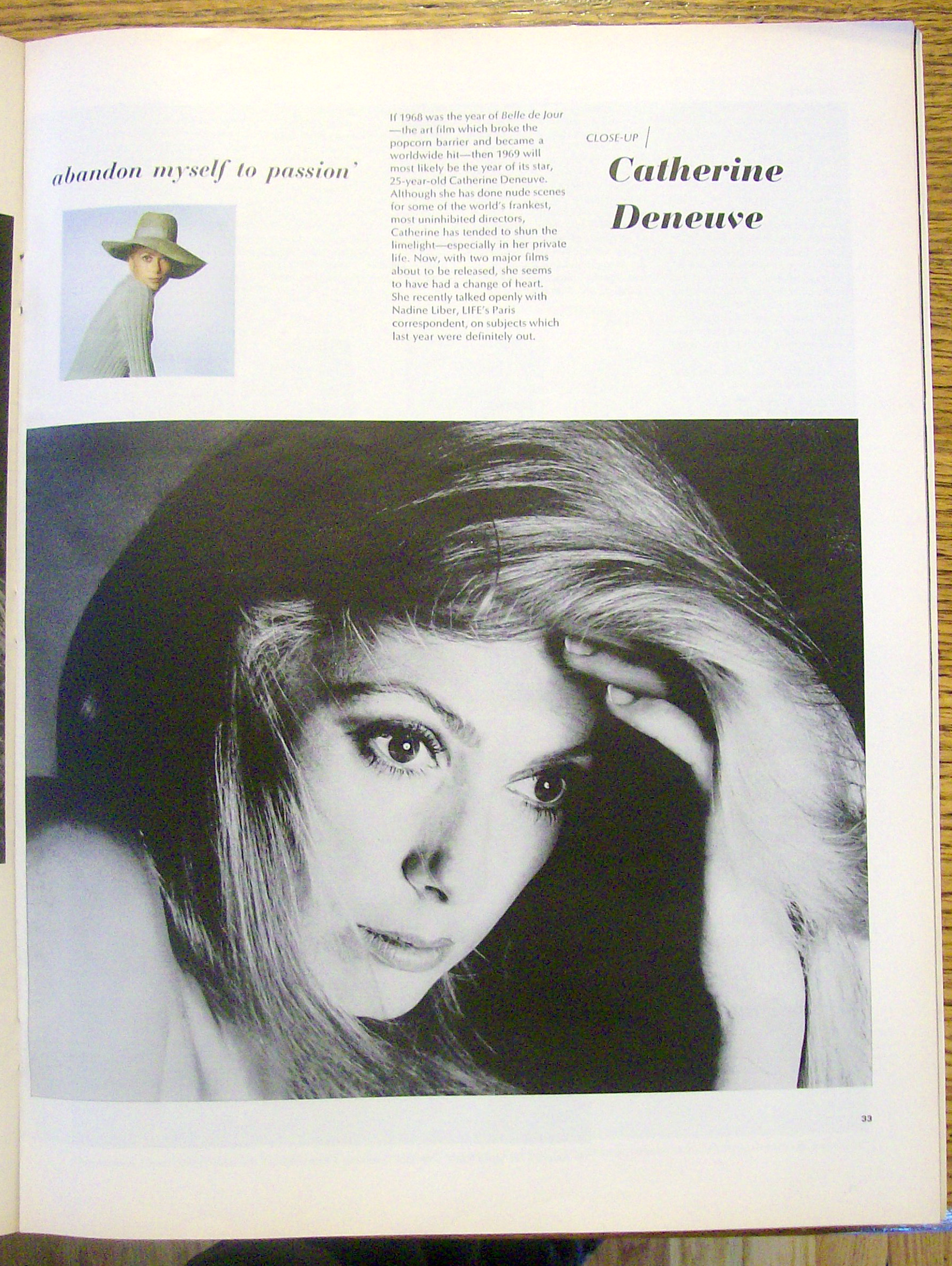 Life Magazine-January 24, 1969-Catherine Deneuve