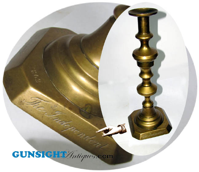 1862 dated Coal Traders Association CANDLE STICKS