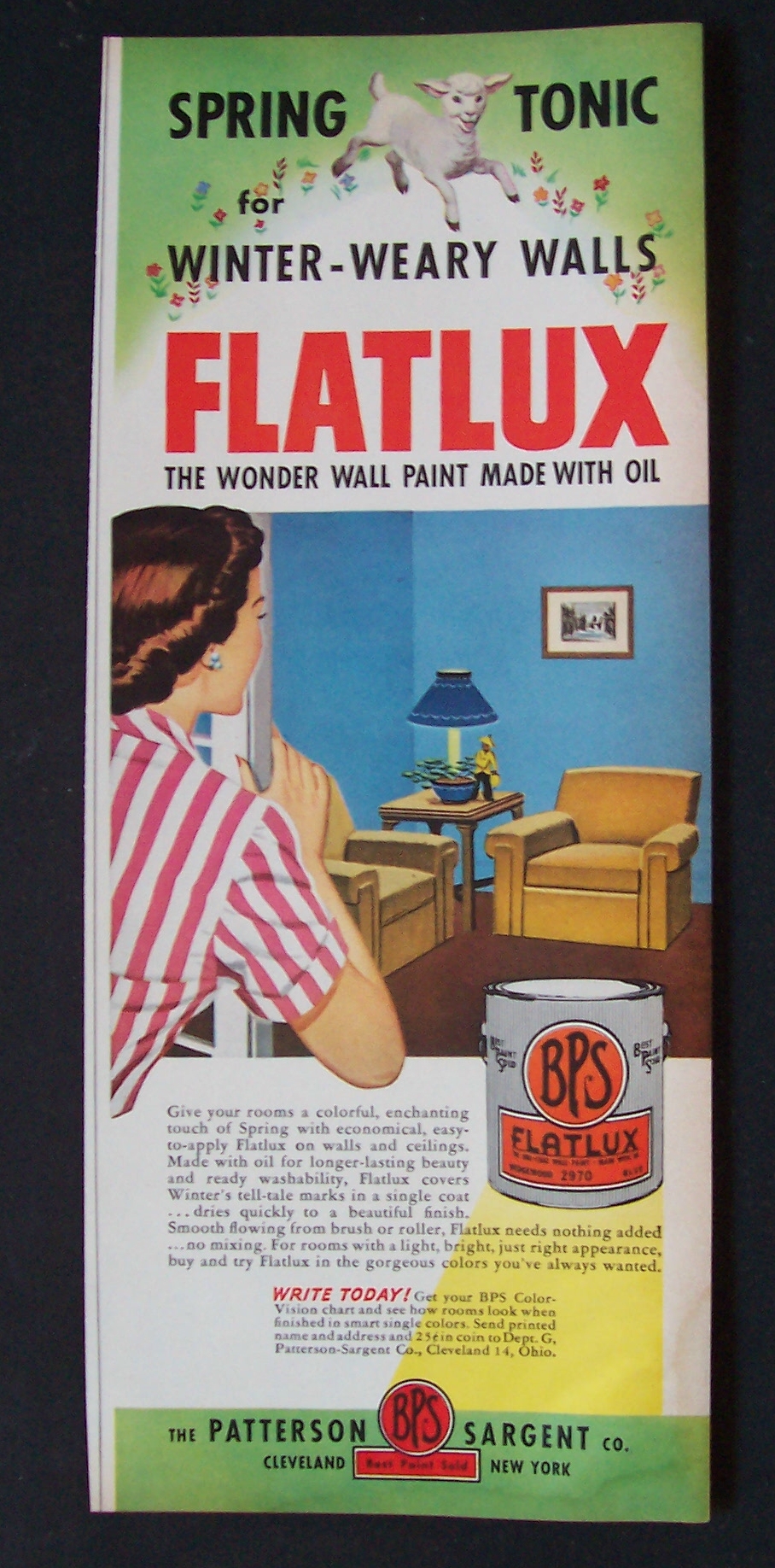 1951 Patterson Sargent Flatlux Paint