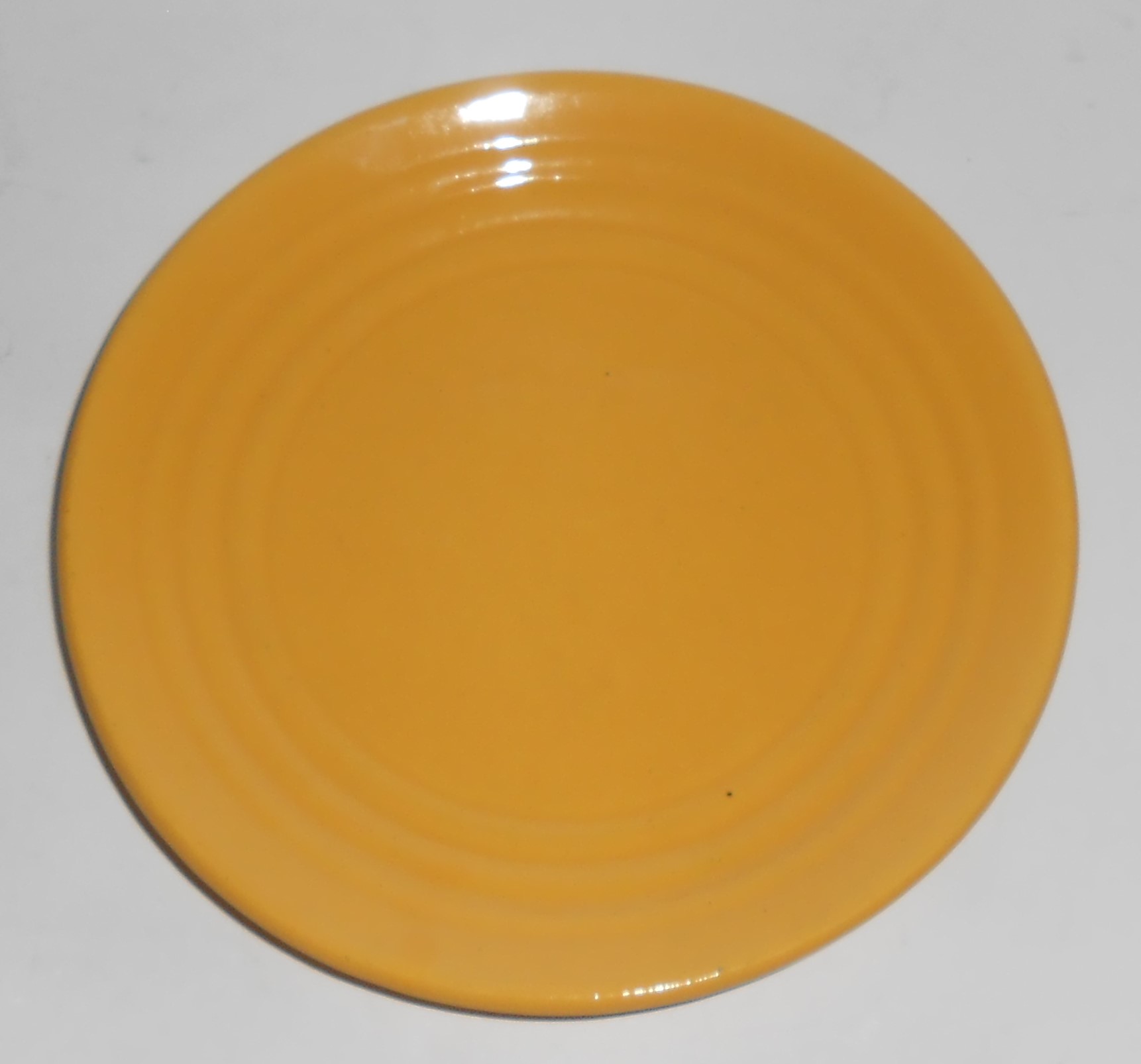 Bauer Pottery Ring Ware Yellow Bread Plate