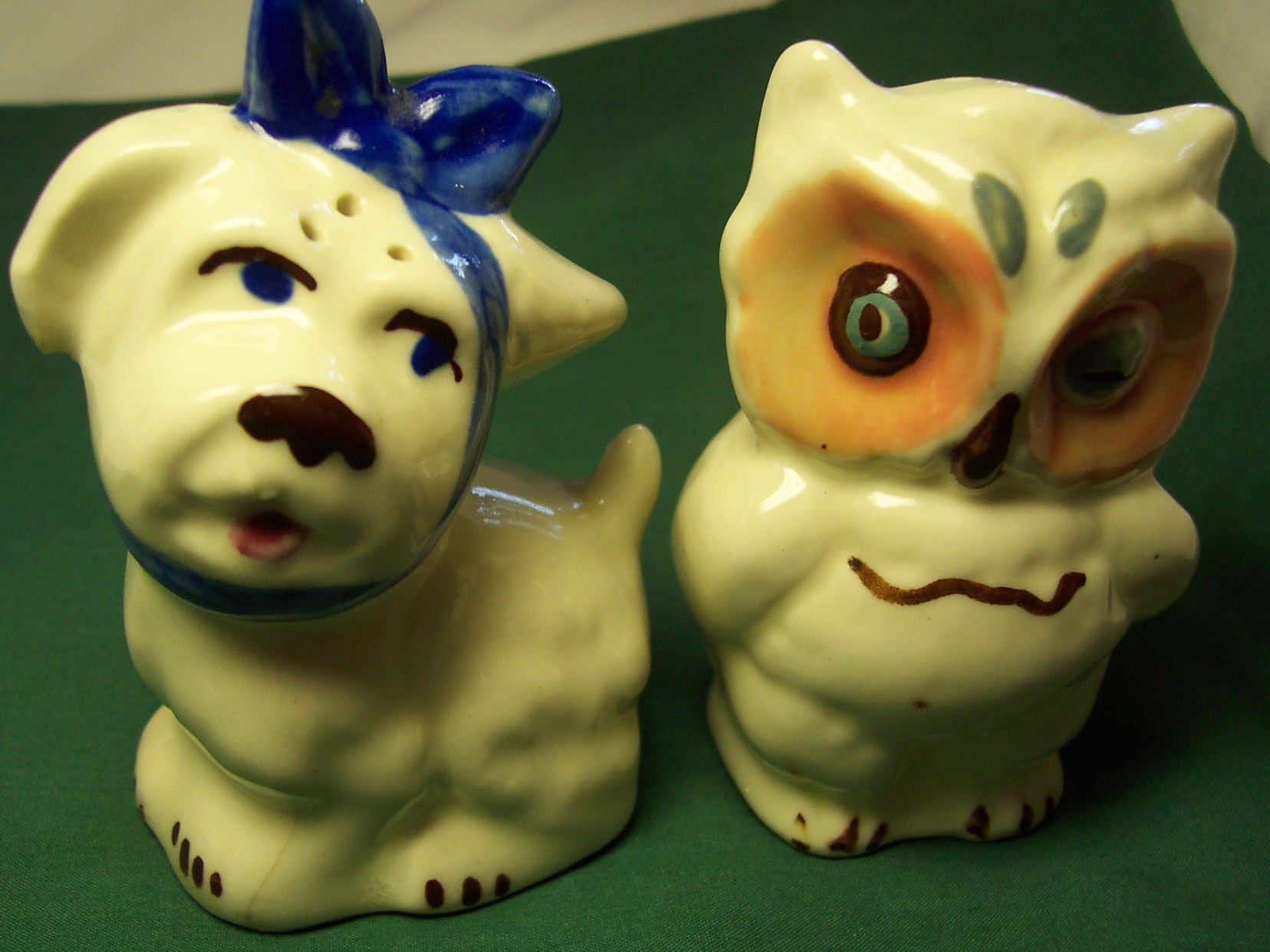 Shawnee Owl and Mugsy Salt and Pepper Shakers