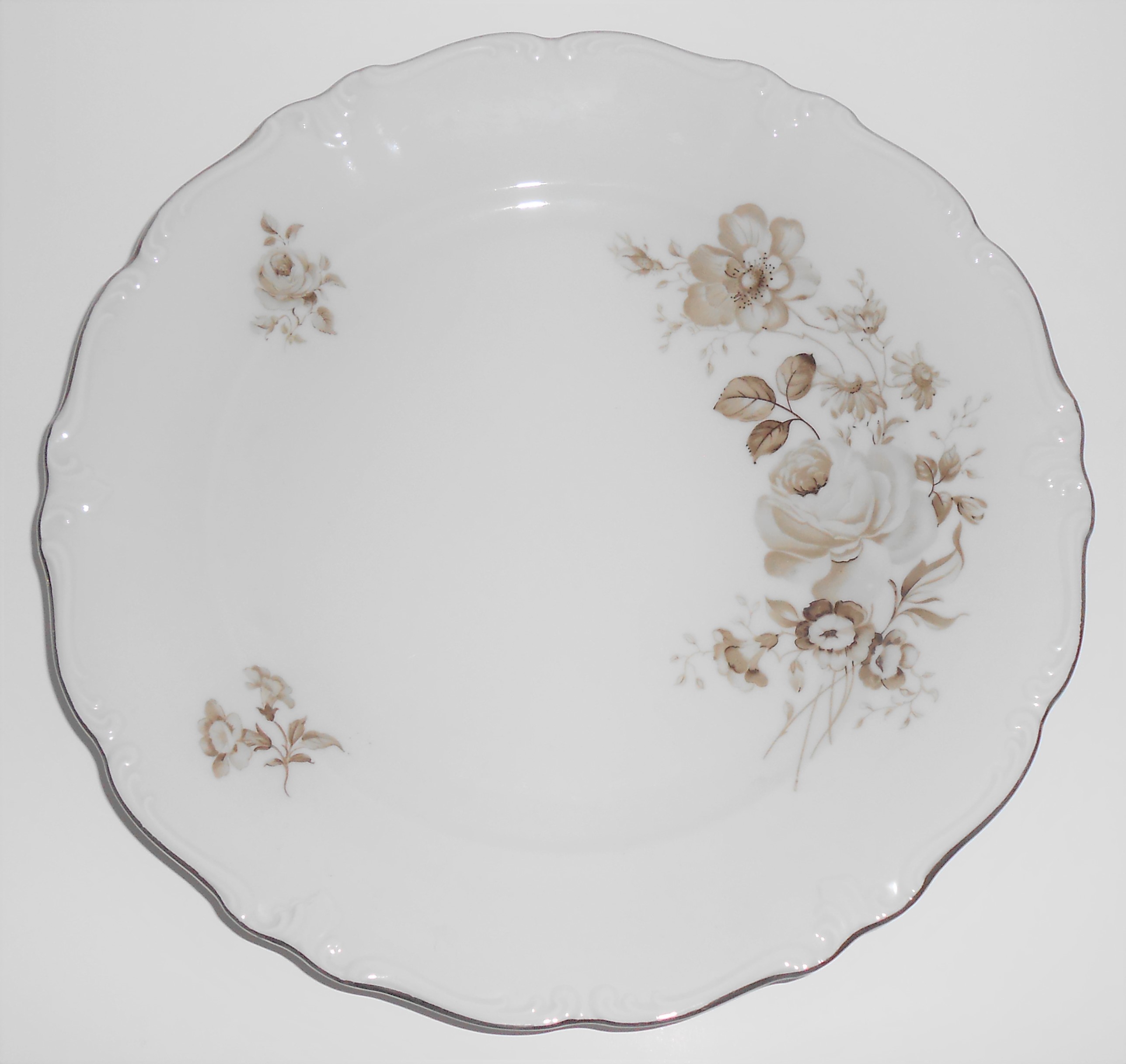 Winterling Germany Porcelain China Roses w/Platinum Din