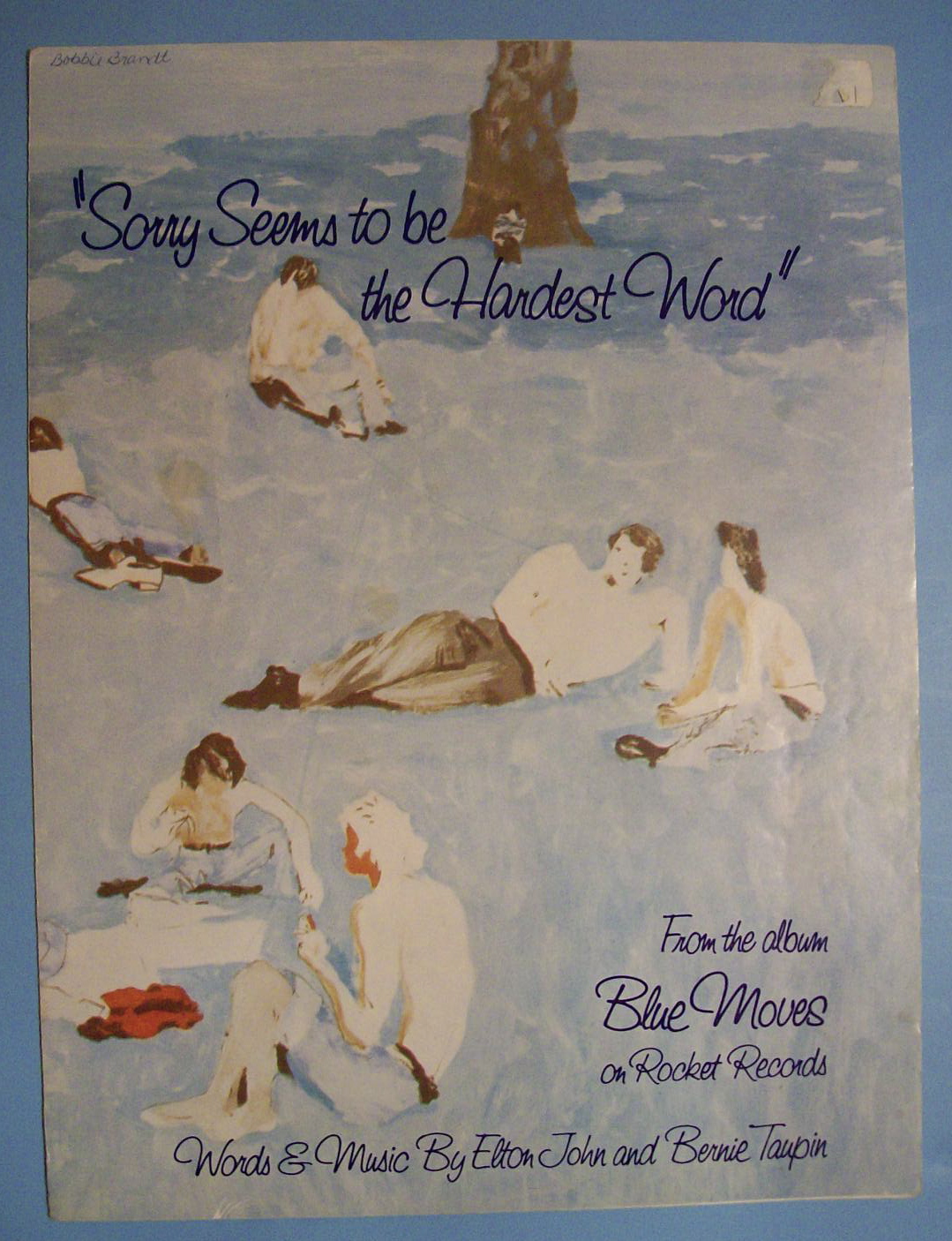 Sheet Music For 1976 Sorry Seems To Be The Hardest Word
