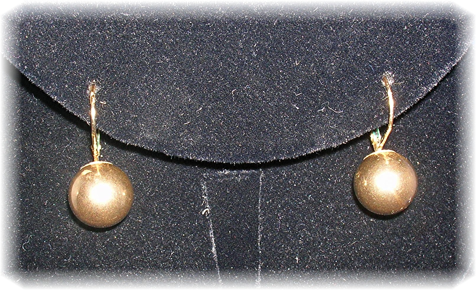 14K Lever back Gold Ball Earrings