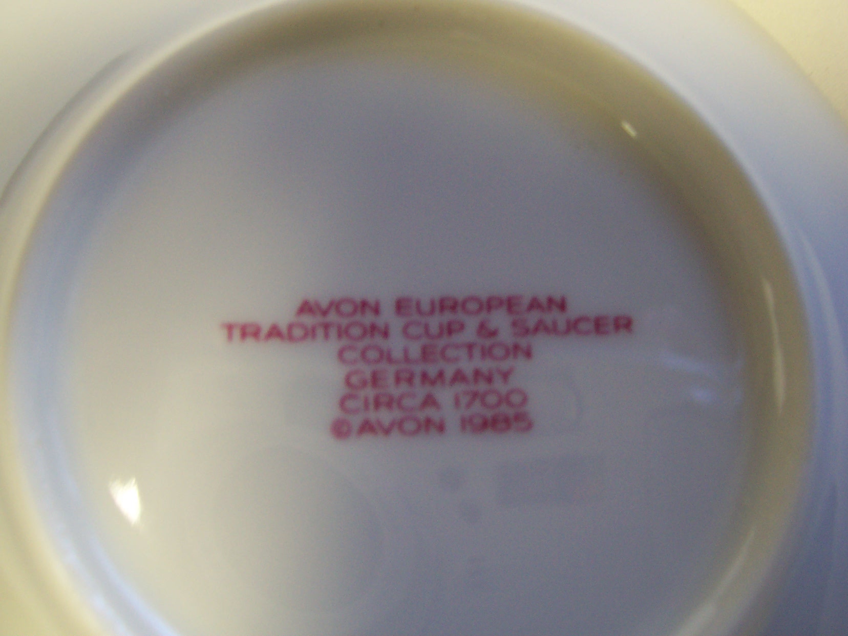 Vintager Avon Tradition Cup and Saucer 1985