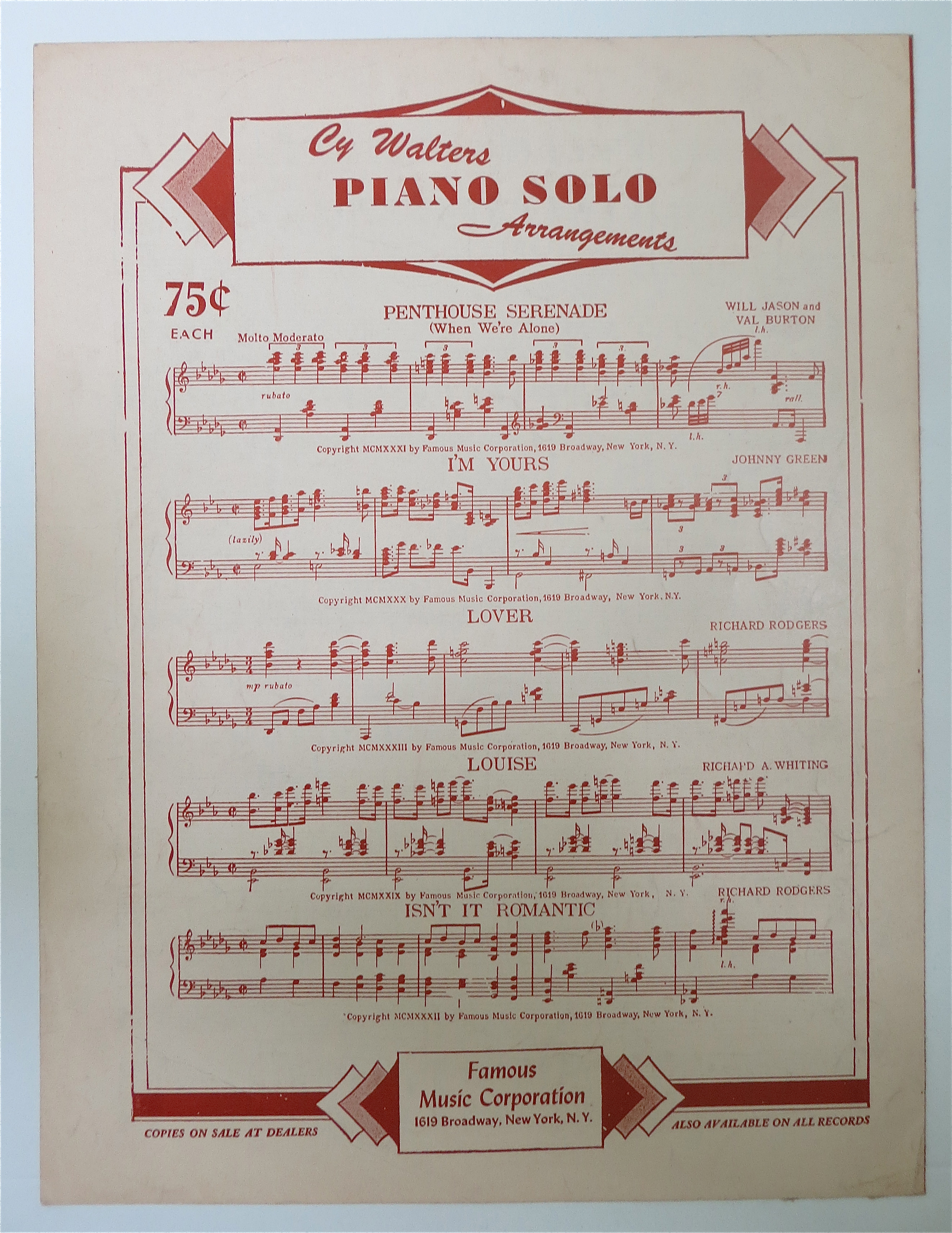 1947 I Wish I Didn't Love You So By Frank Loesser