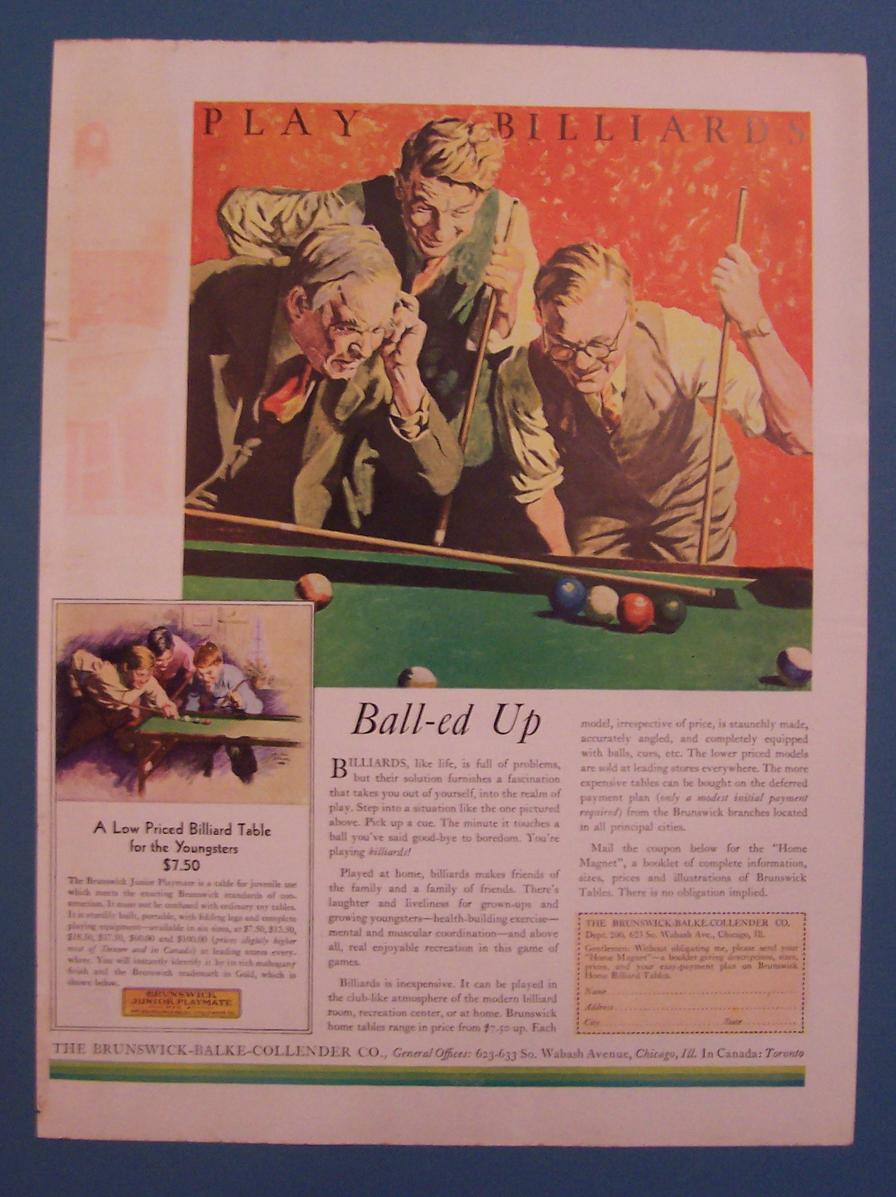 1929 Brunswick - Balke - Collender Co.