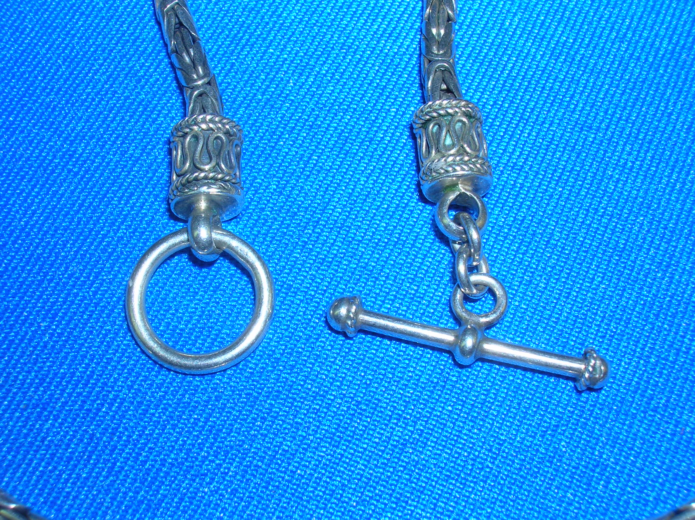 Necklace Sterling Silver Bali Toggle Clasp