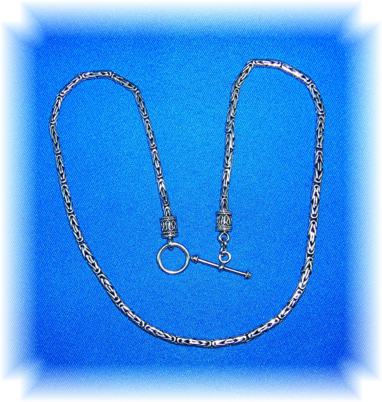 Necklace Sterling Silver Bali Toggle Clasp
