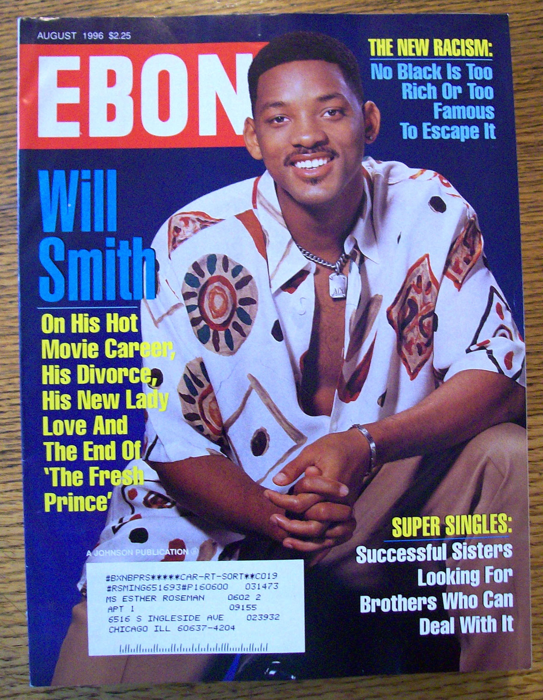 Ebony Magazine - August 1996 - Will Smith