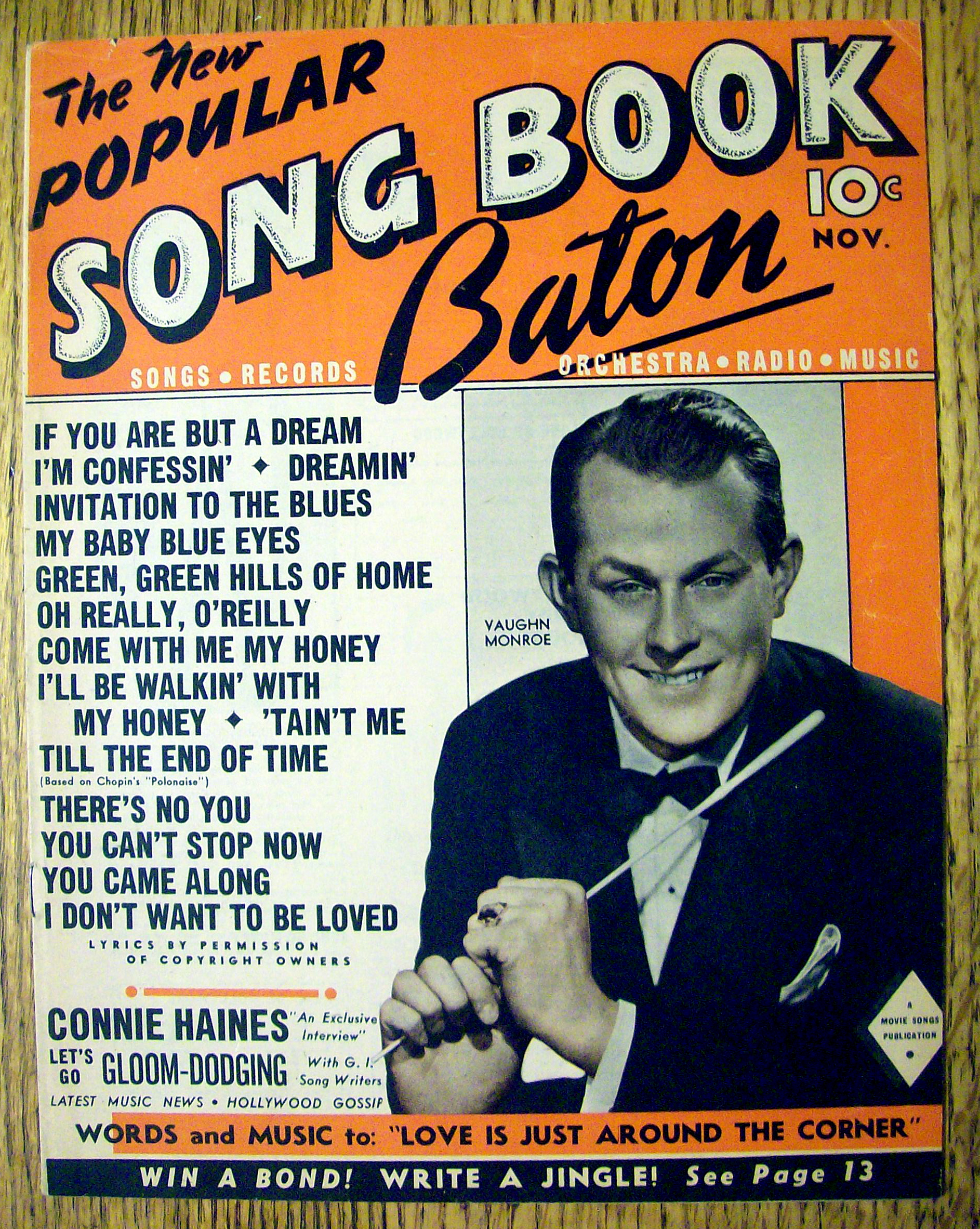 Song Book Baton November 1945 Vaughn Monroe Cover