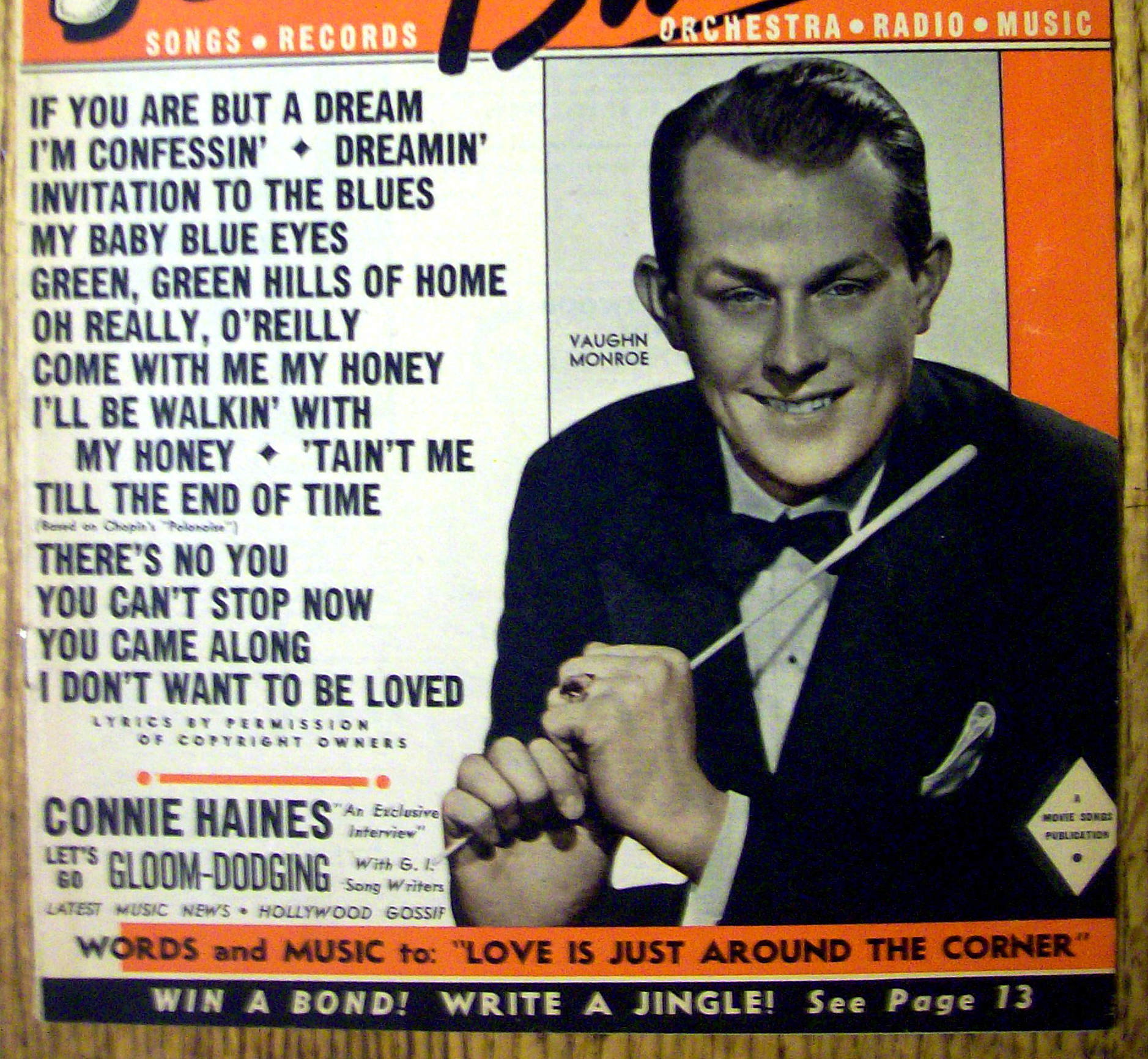 Song Book Baton November 1945 Vaughn Monroe Cover