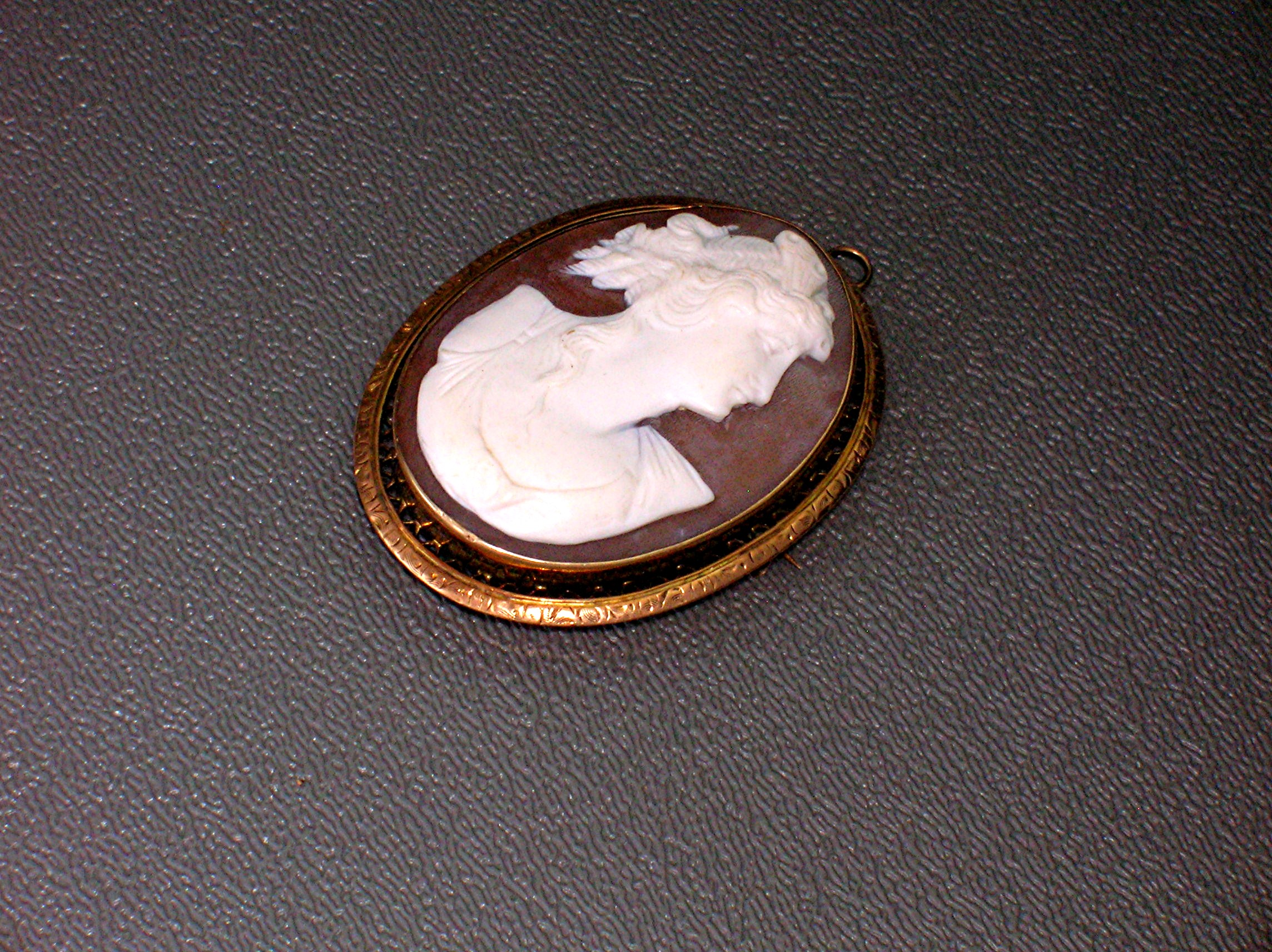 Cameo Brooch  Hand Carved