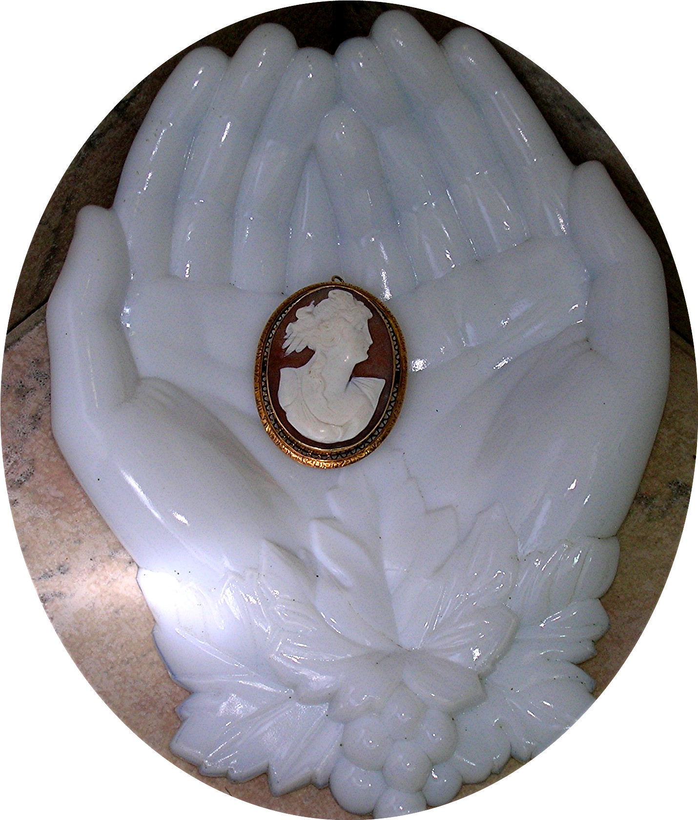 Cameo Brooch  Hand Carved