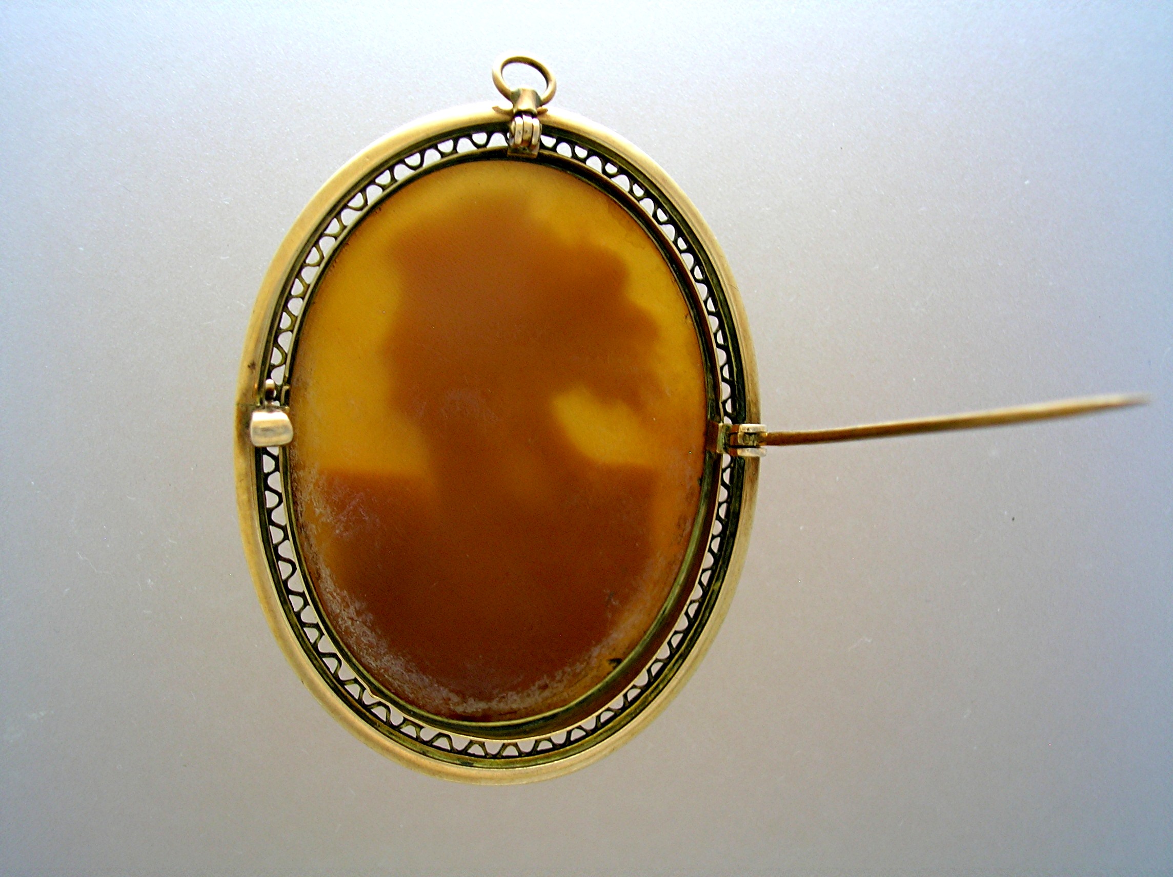 Cameo Brooch  Hand Carved