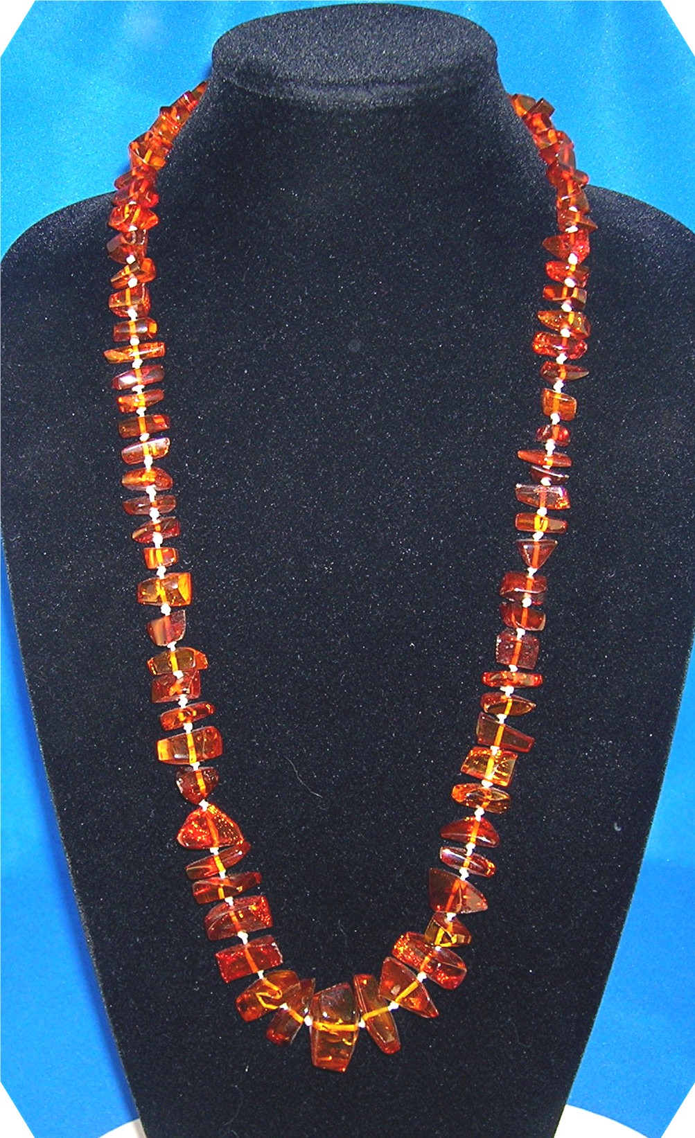 Baltic Amber Hand Knotted 32 Inch Necklace