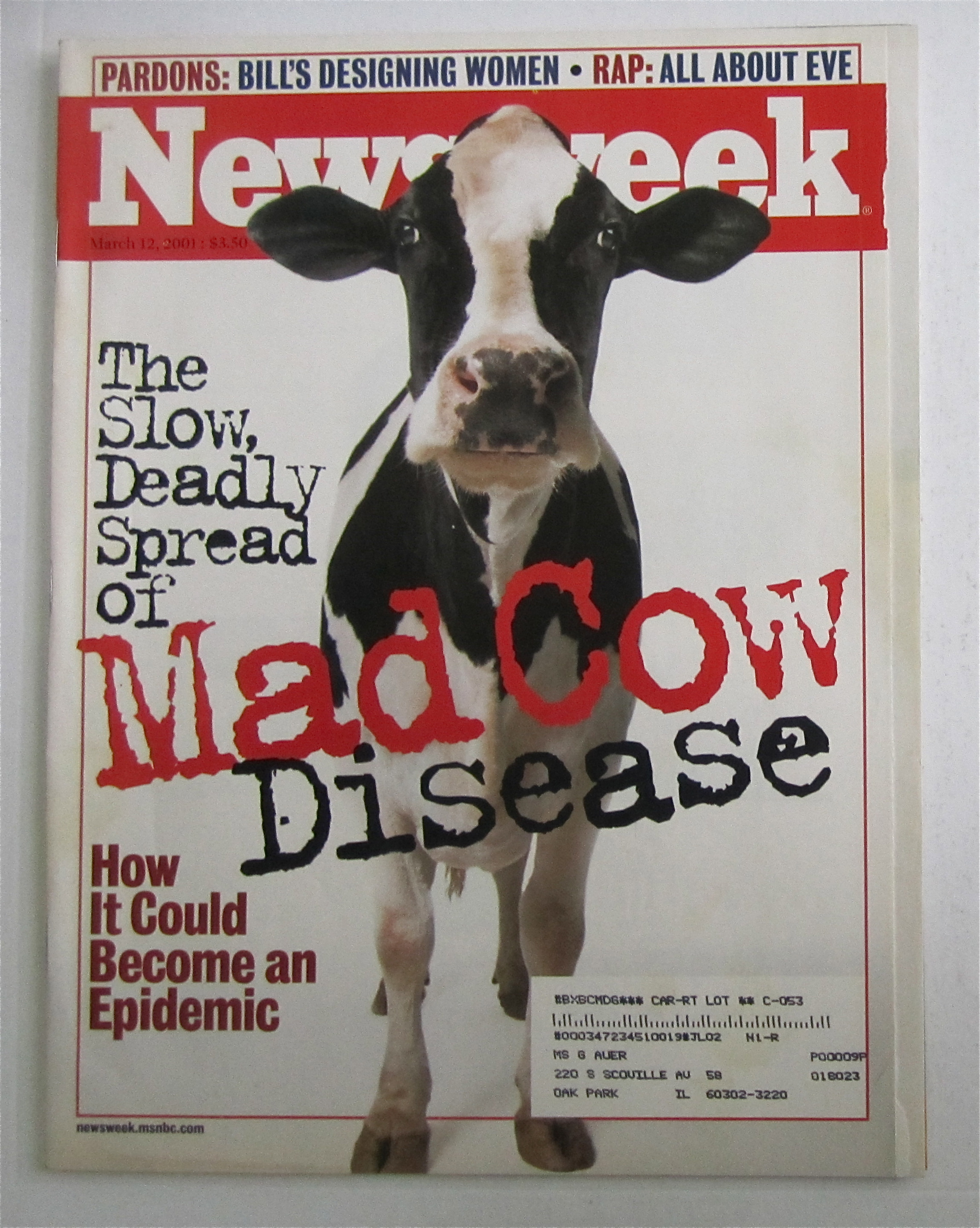 Newsweek Magazine-March 12, 2001-Mad Cow Disease