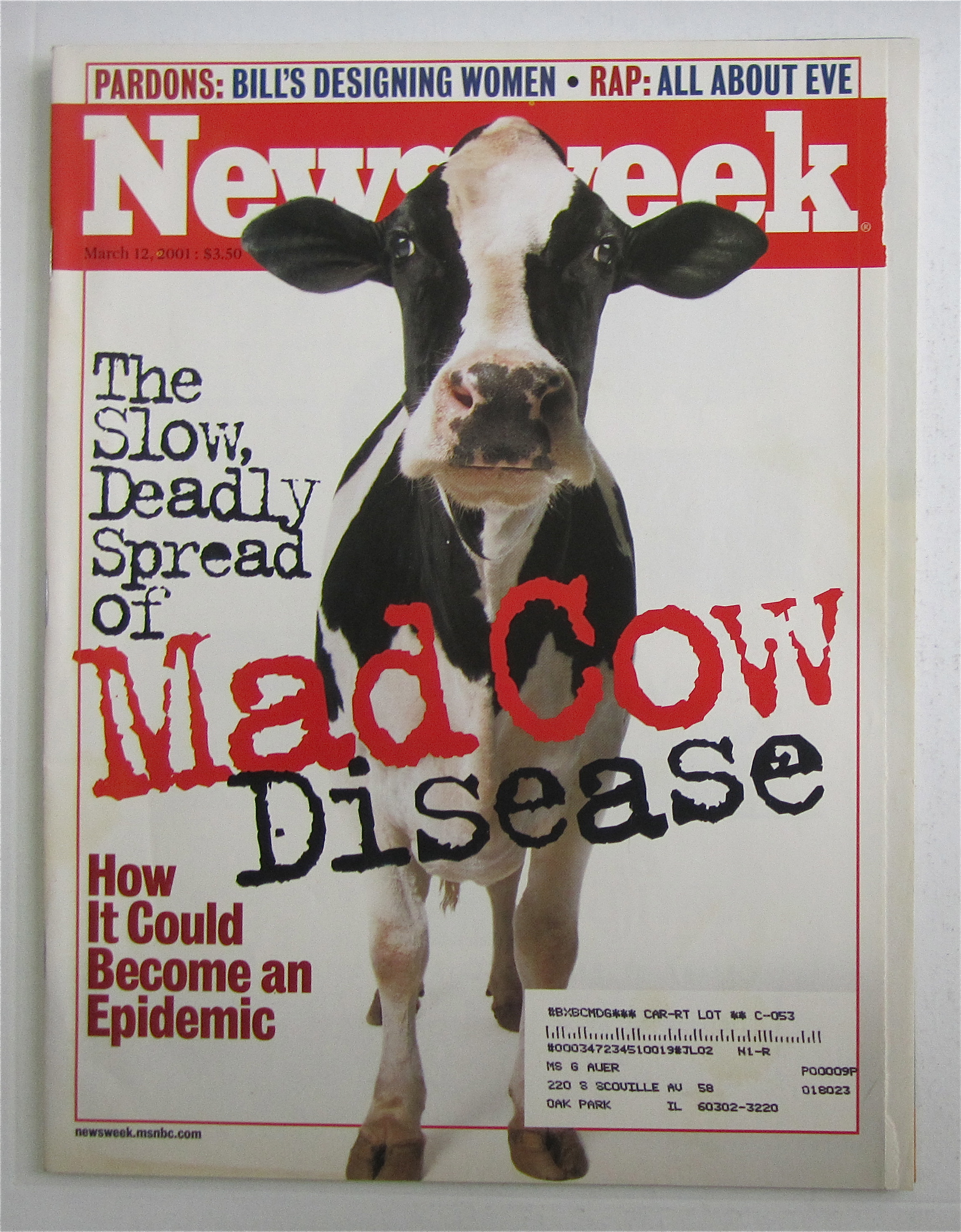Newsweek Magazine-March 12, 2001-Mad Cow Disease