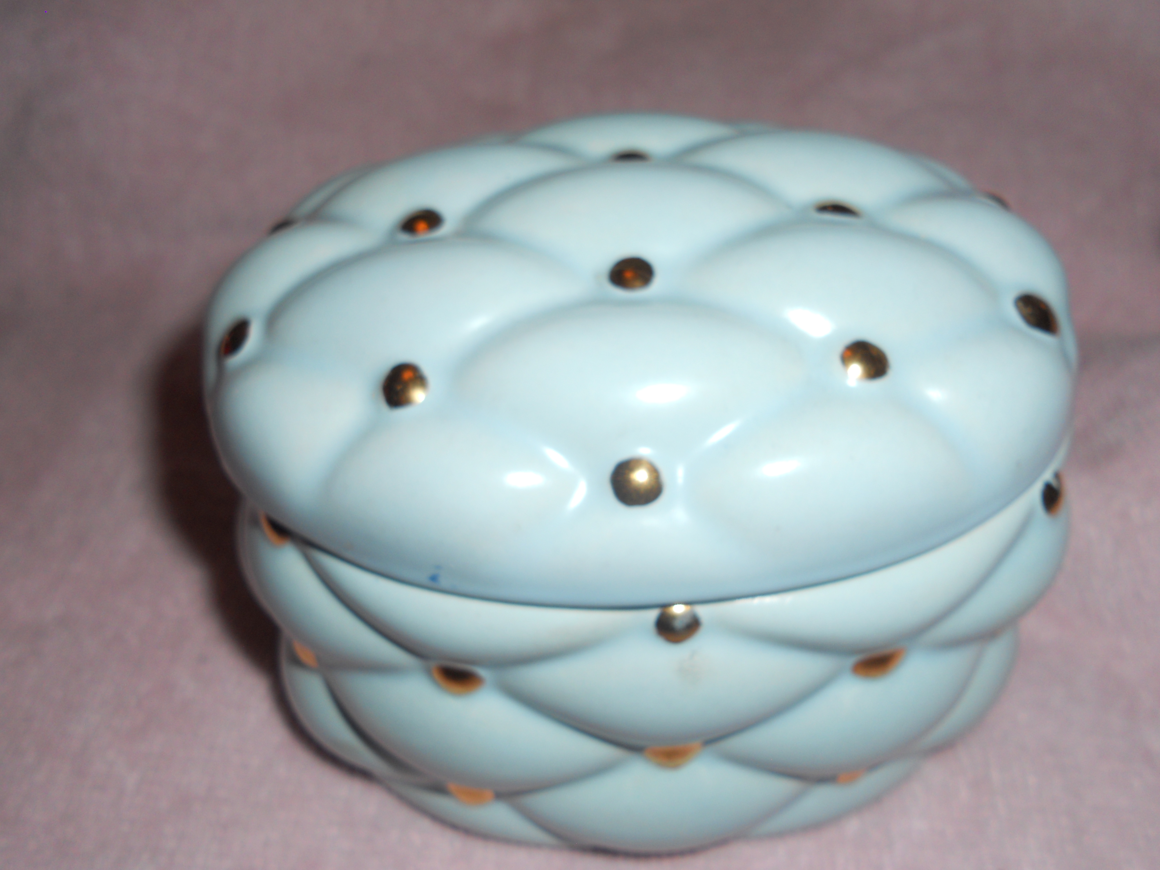 Dresser Box Porcelain signed Mc