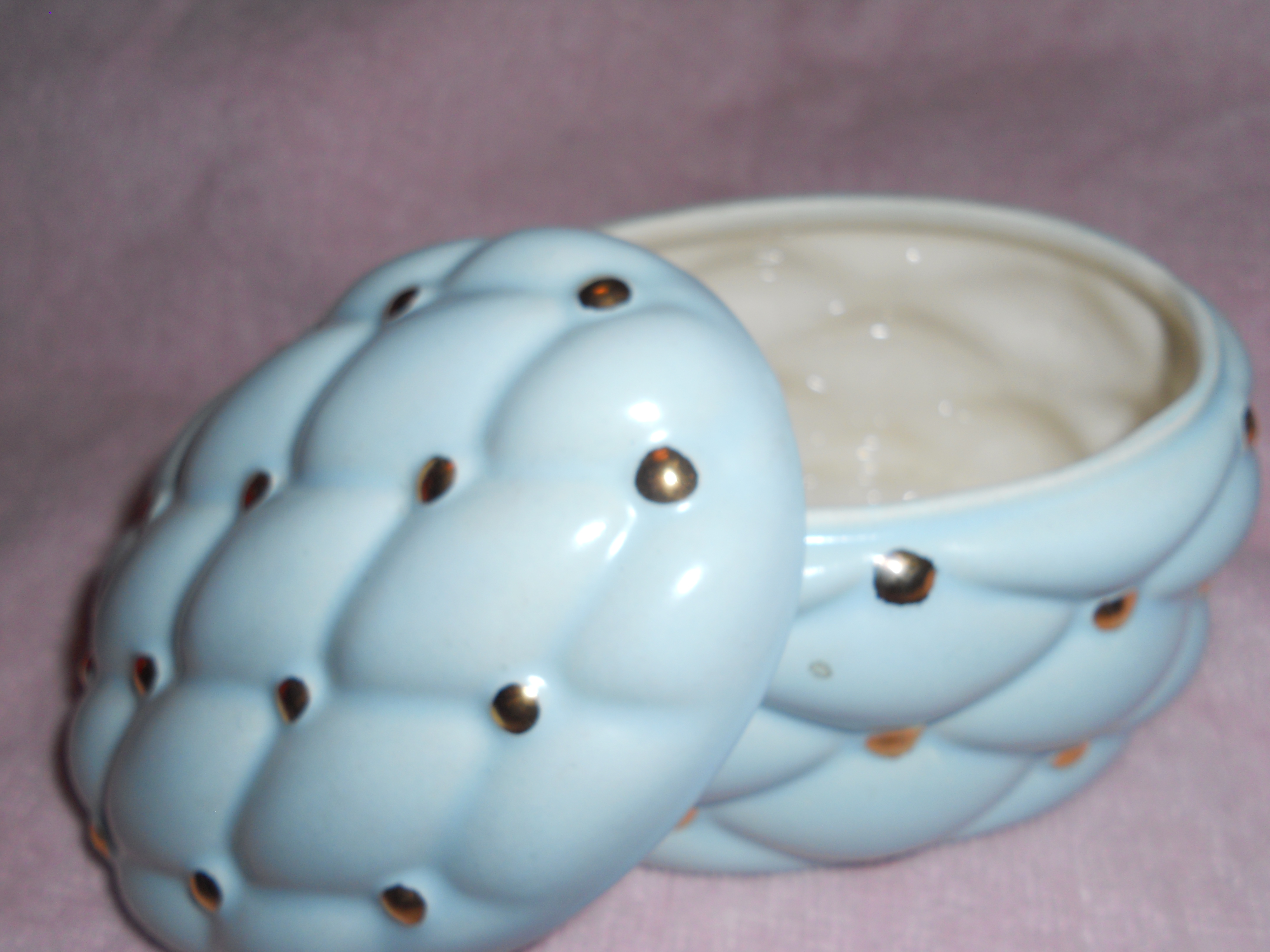 Dresser Box Porcelain signed Mc
