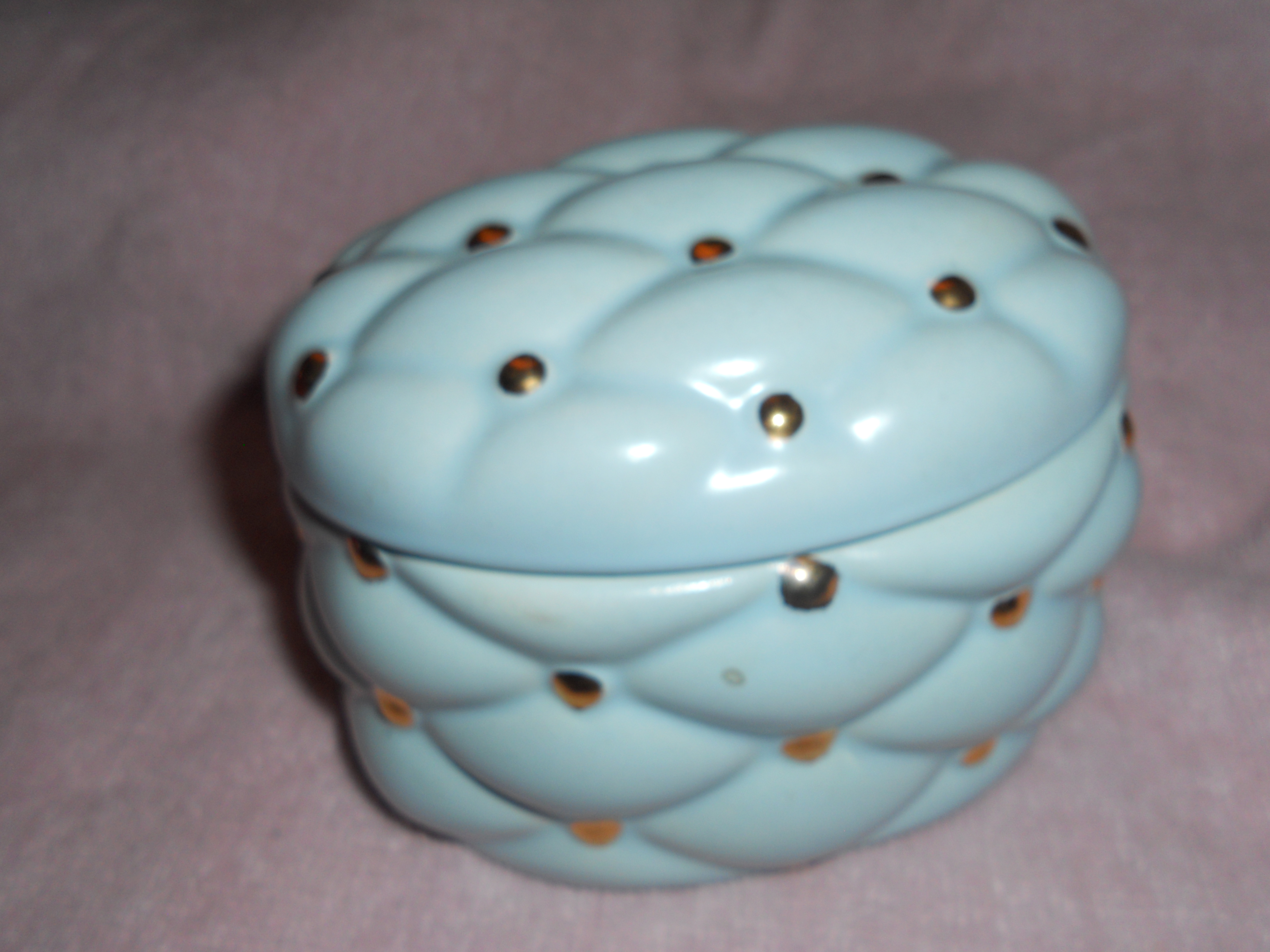 Dresser Box Porcelain signed Mc