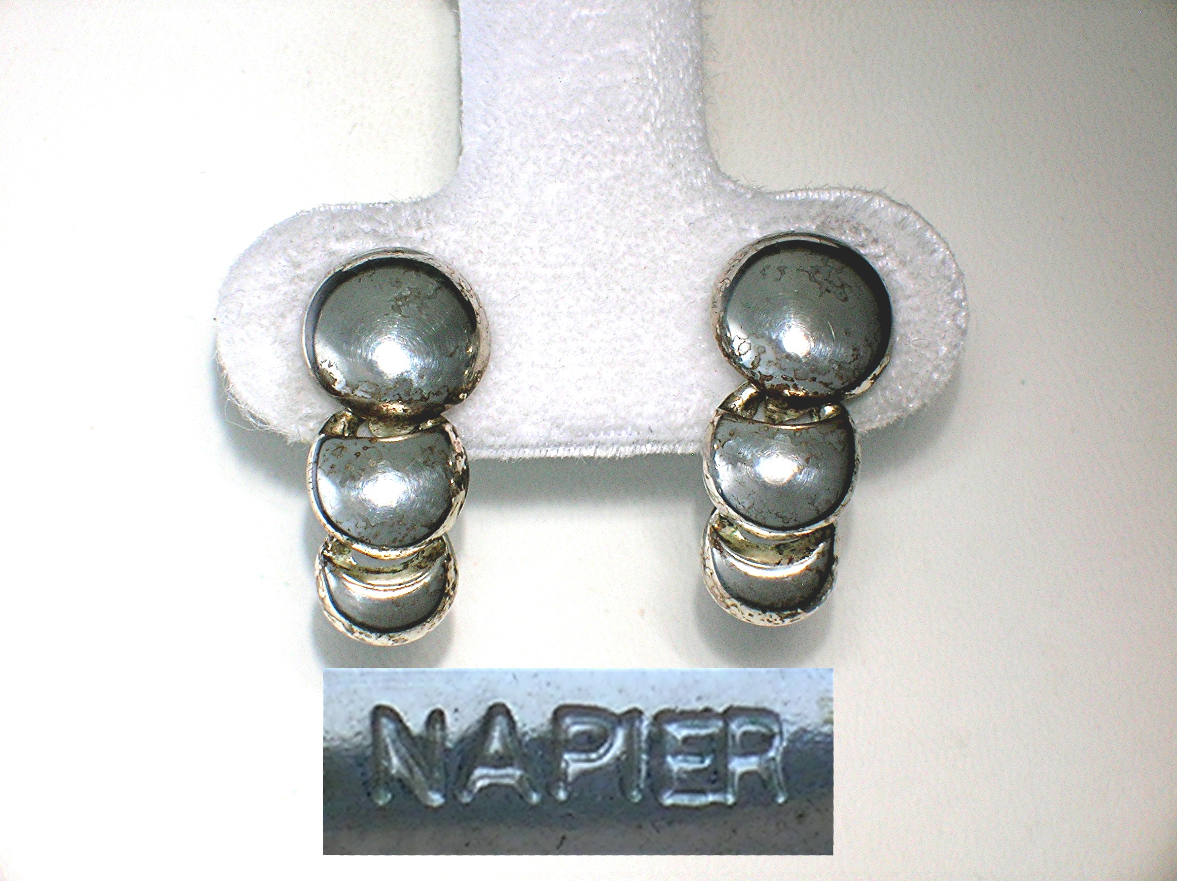 Silver NAPIER Clip Earrings