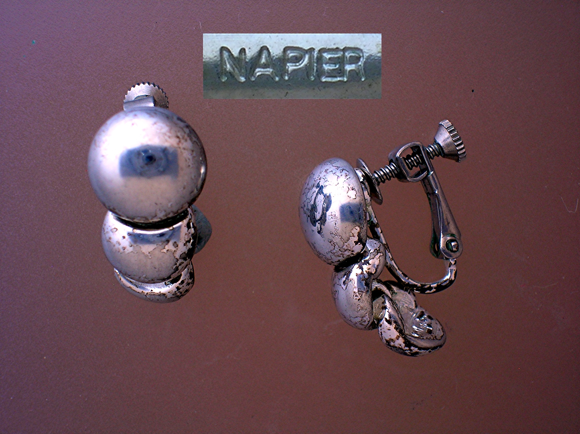 Silver NAPIER Clip Earrings