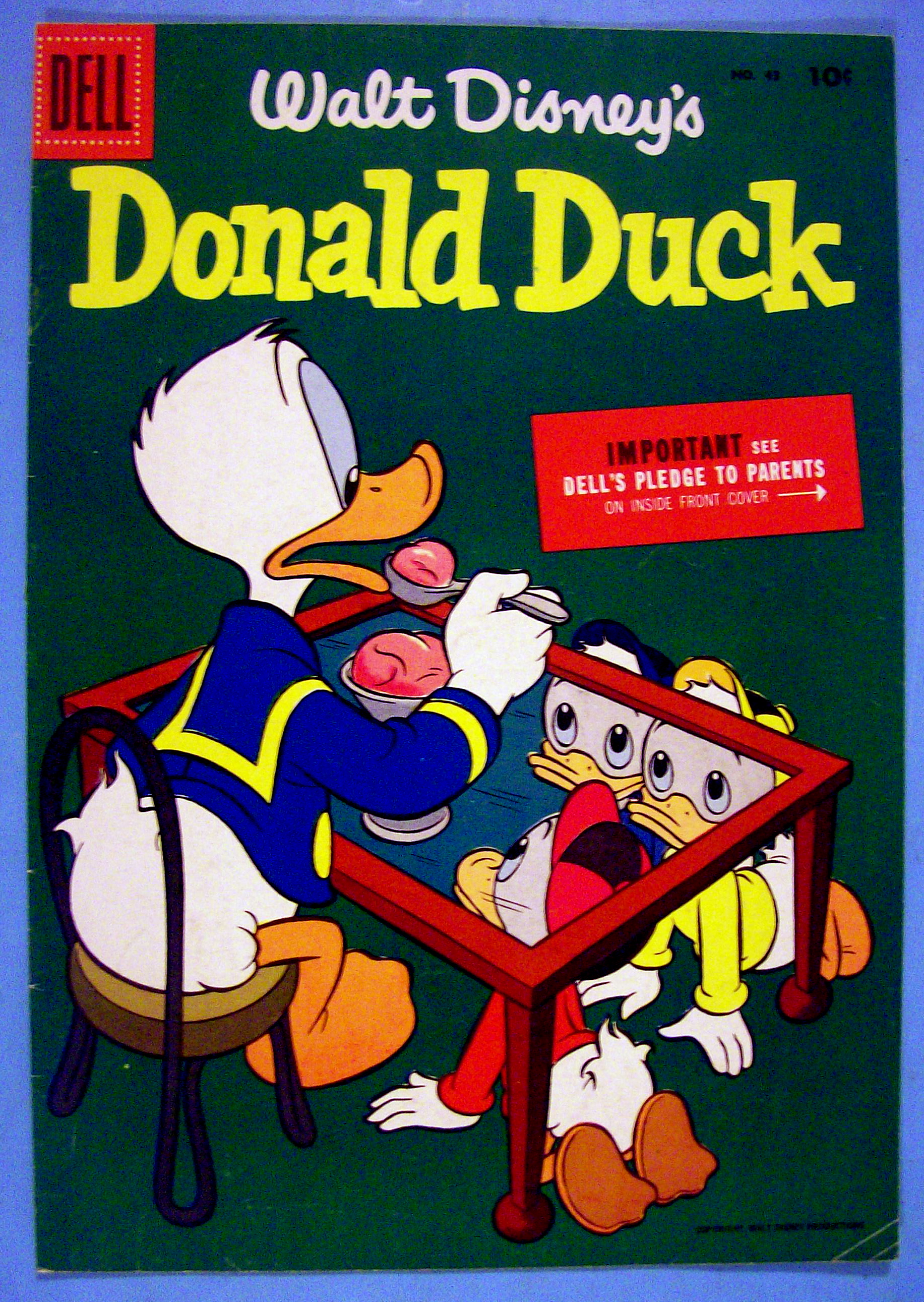Donald Duck Comic Cover #43 September-October 1955