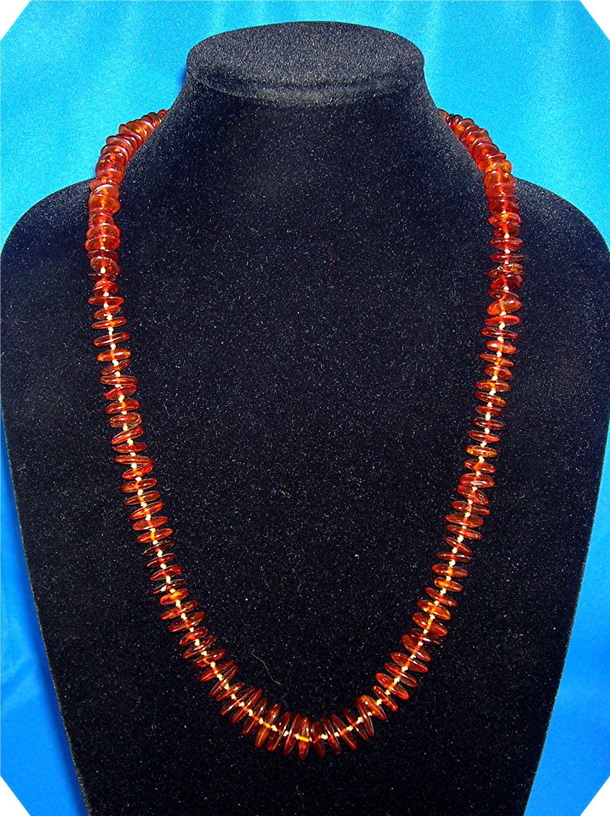 Baltic Amber Hand Knotted Necklace 28 Inches
